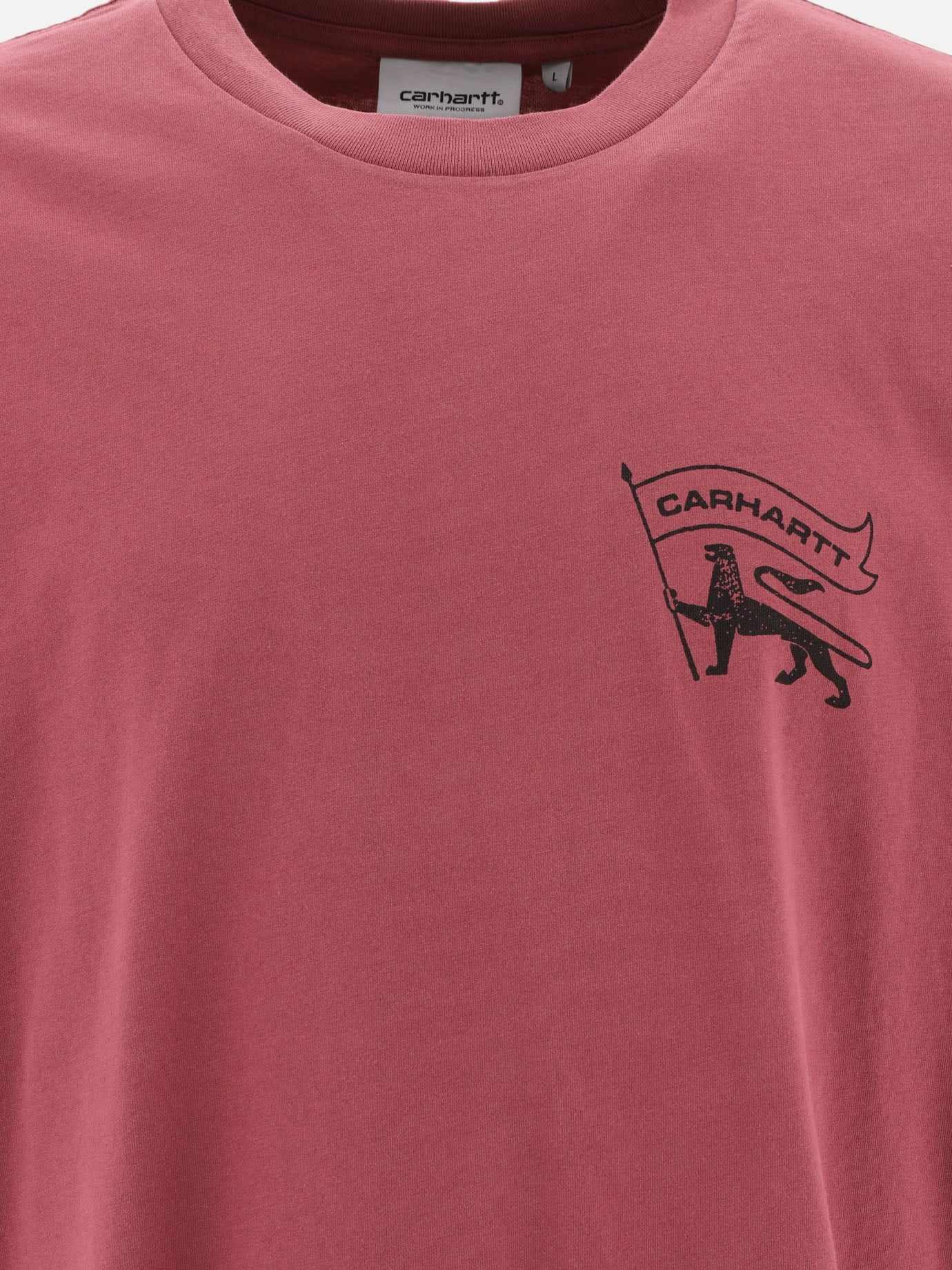 Crewneck t-shirts Solid colour  Fuchsia - Carhartt WIP Men | PDP | VIETTI Online Store | thumbnail_3
