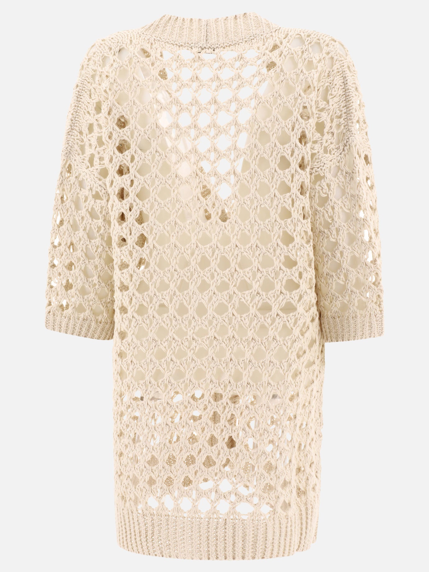 Cardigans Textured knit  Beige - Brunello Cucinelli Women | PDP | VIETTI Online Store | Zoom-Modal_2
