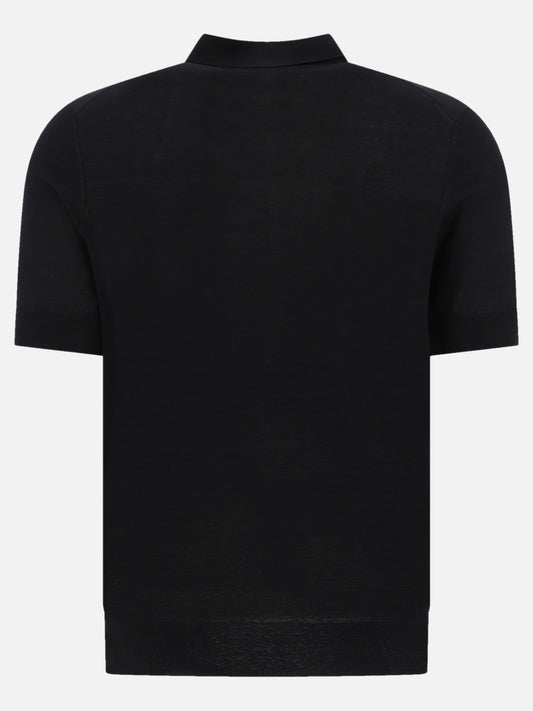 Polo shirts with buttons Solid colour  Black - Brunello Cucinelli Men | PLP | VIETTI Online Store | 2
