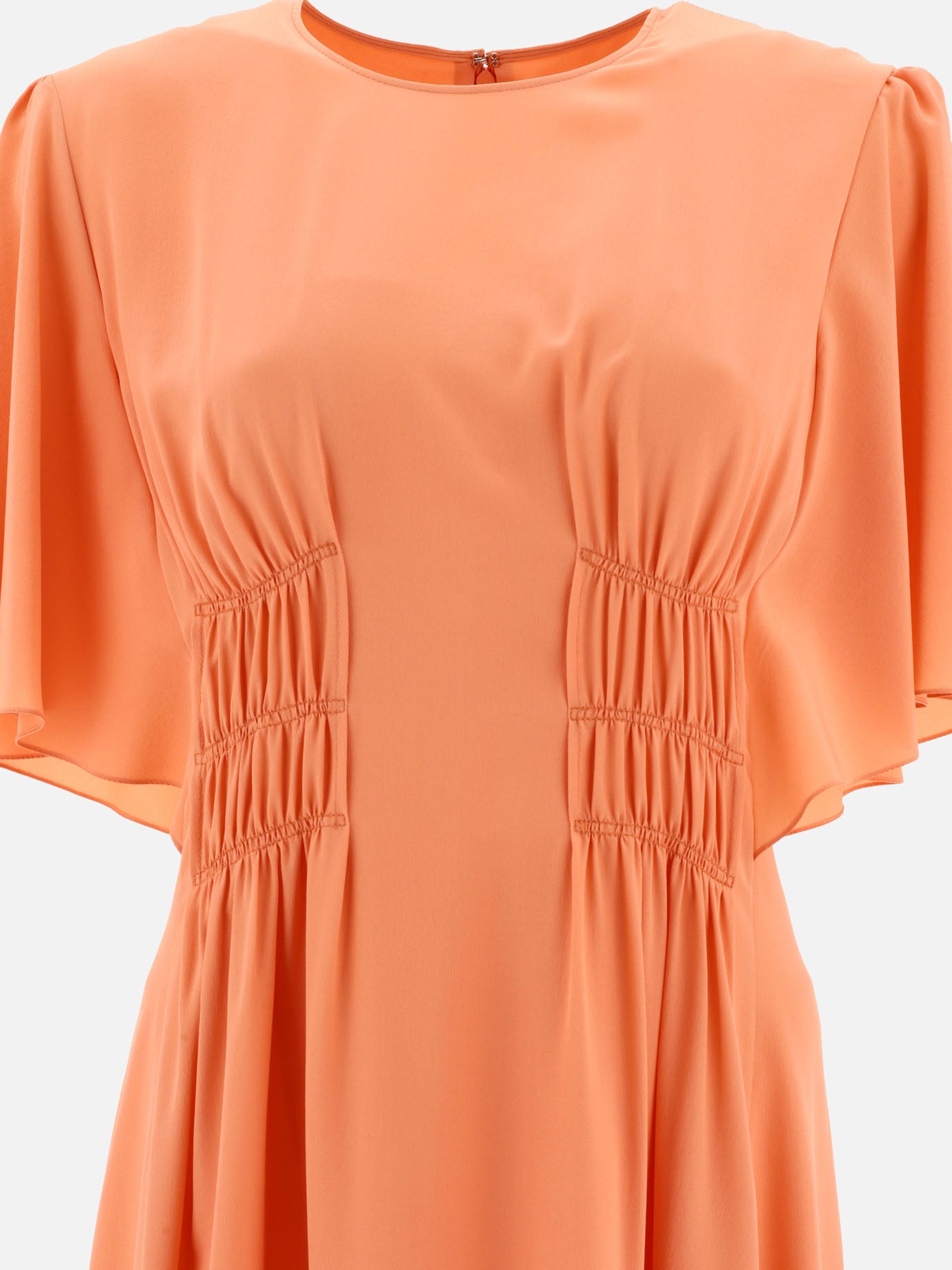Midi dresses Solid colour  Orange - Chloé Women | PDP | VIETTI Online Store | thumbnail_3