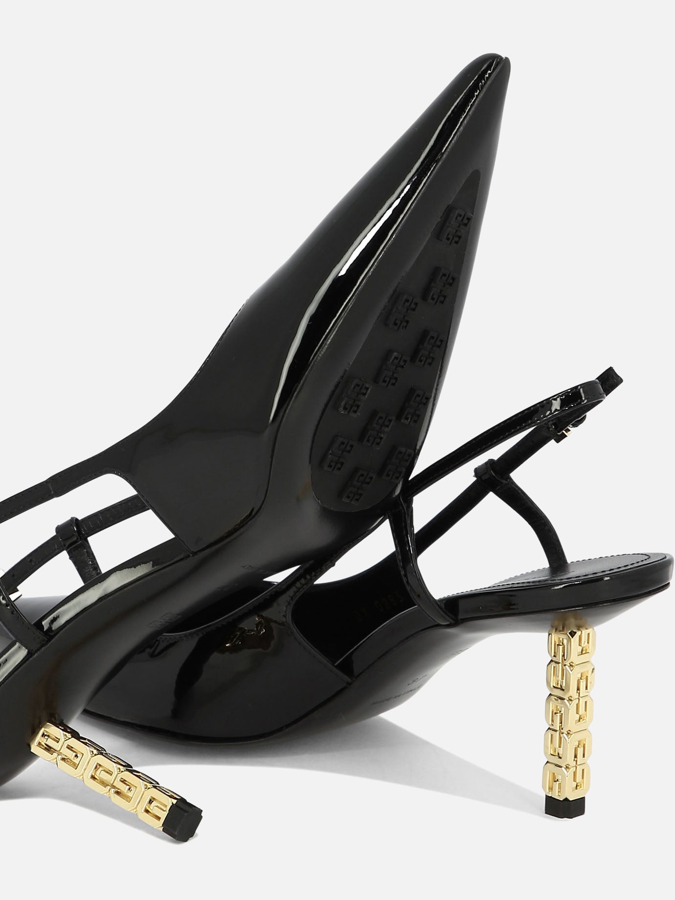 Givenchy &quot;G Cube&quot; 80mm slingback pumps 14583236_38 Black thumbnail_5
