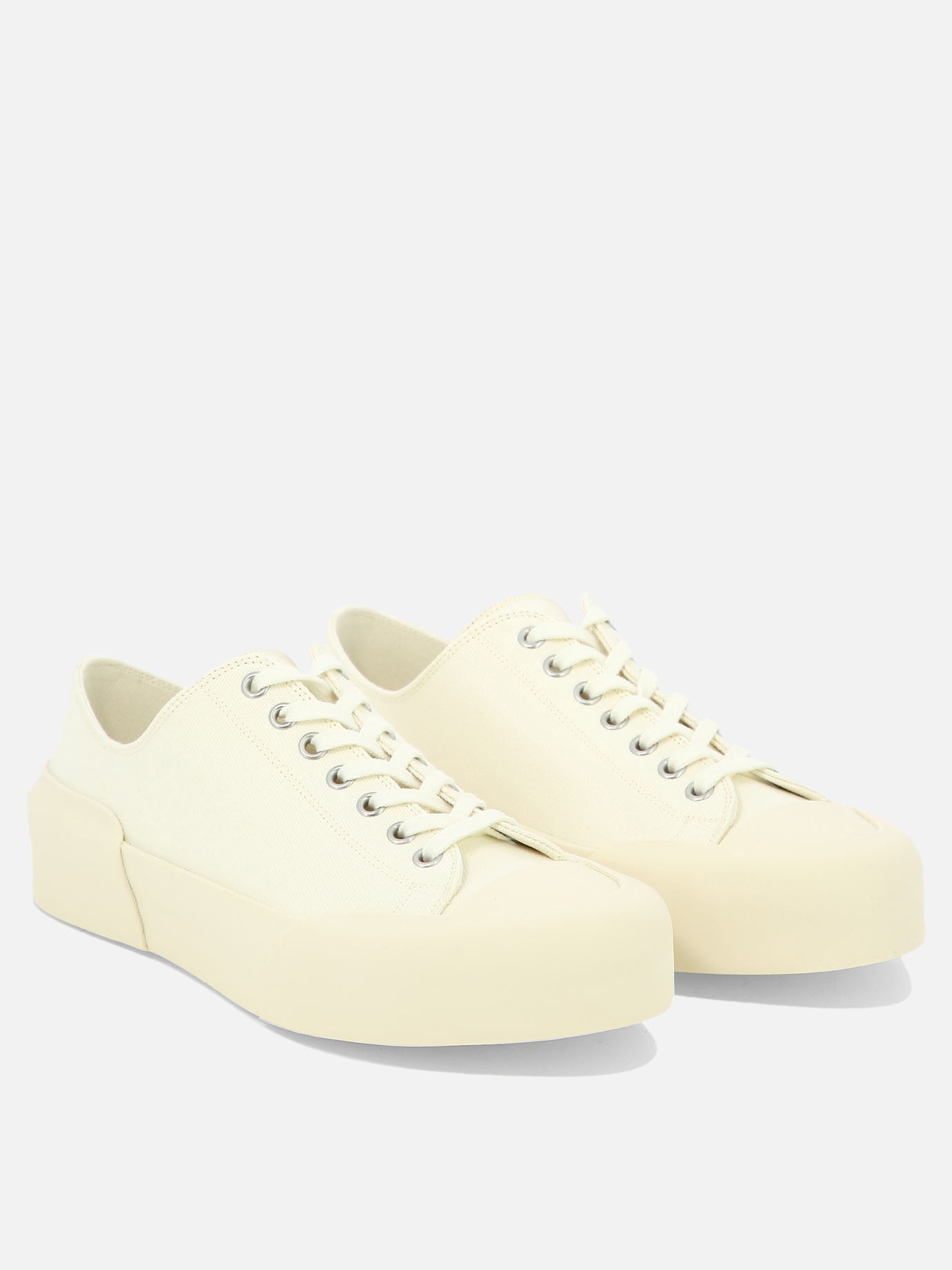 Low top sneakers 100% cotton - 100% rubber  White - Jil Sander Women | PDP | VIETTI Online Store | Zoom-Modal_2

