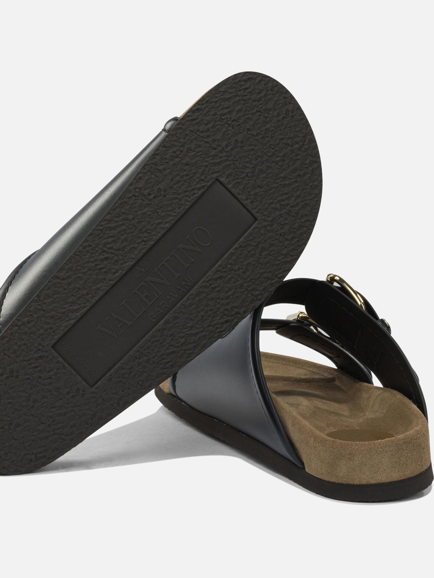 Flat sandals 100% calf leather - 100% rubber  Black - Valentino Garavani Women | PDP | VIETTI Online Store | Zoom-Modal_5
