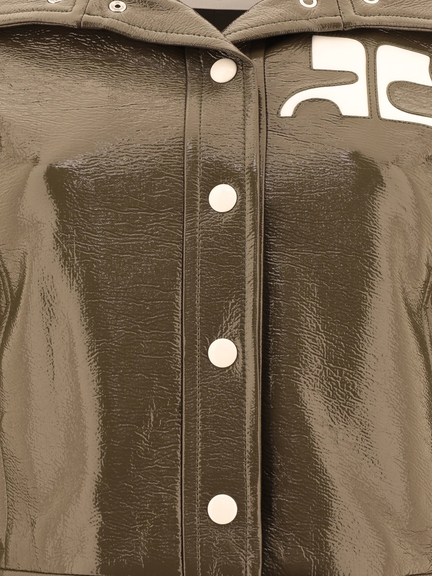 Leather jackets Solid colour  Green - Courrèges Women | PDP | VIETTI Online Store | thumbnail_3