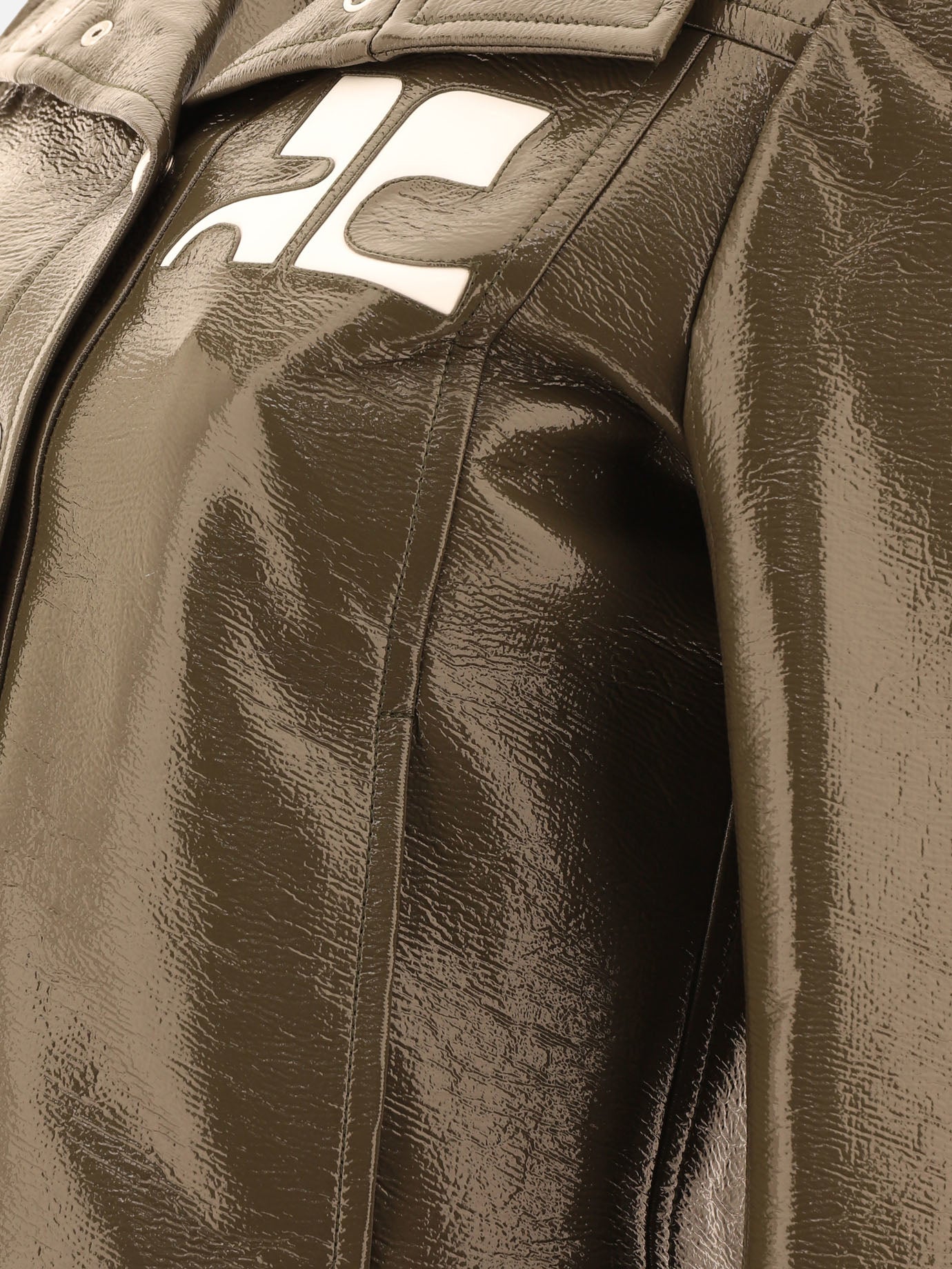Leather jackets Solid colour  Green - Courrèges Women | PDP | VIETTI Online Store | thumbnail_4