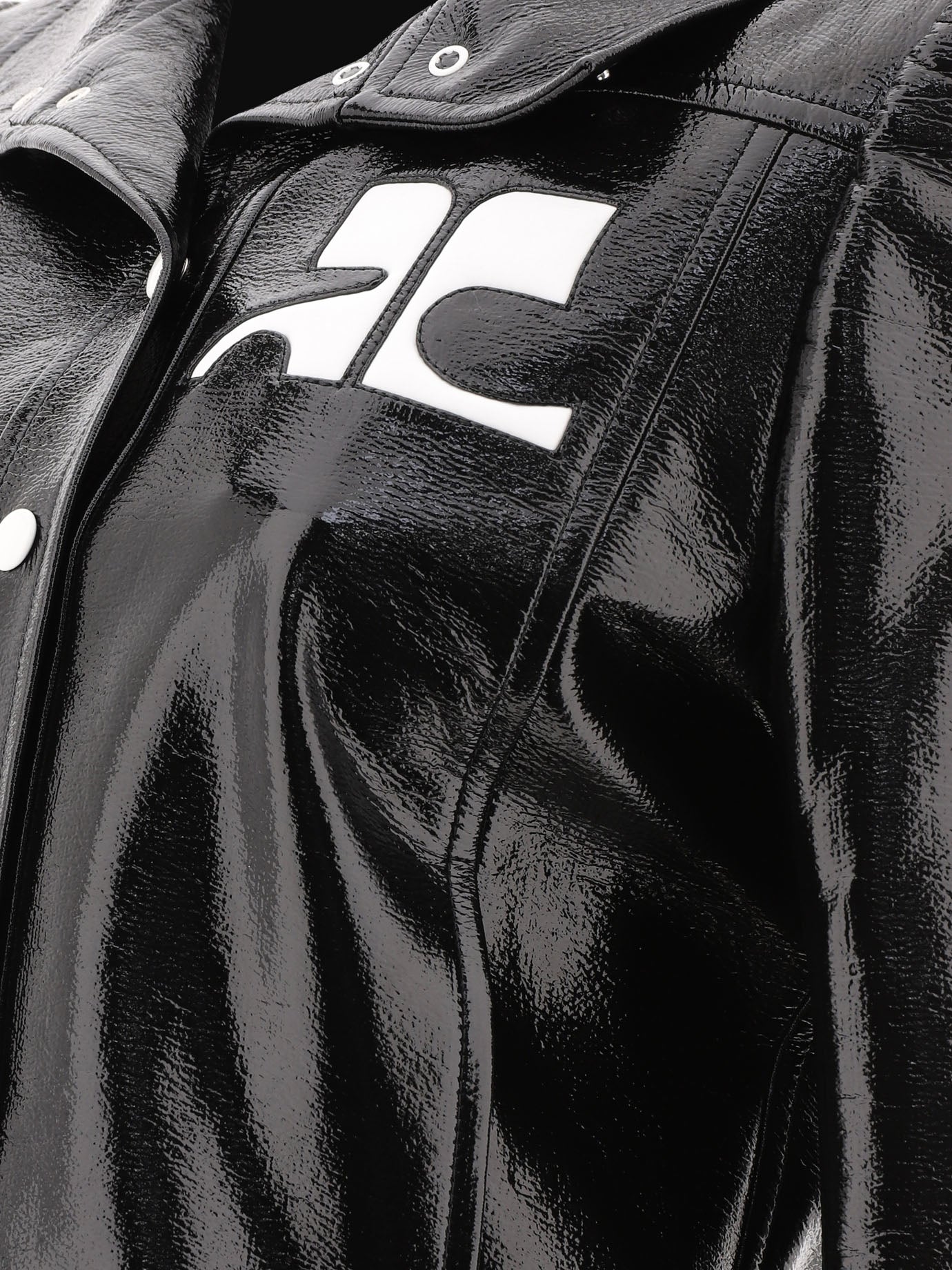 Leather jackets Solid colour  Black - Courrèges Women | PDP | VIETTI Online Store | thumbnail_4