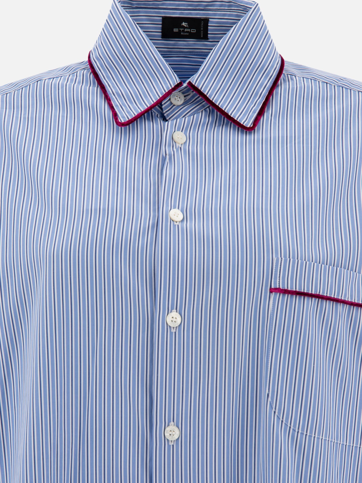 Striped poplin shirt