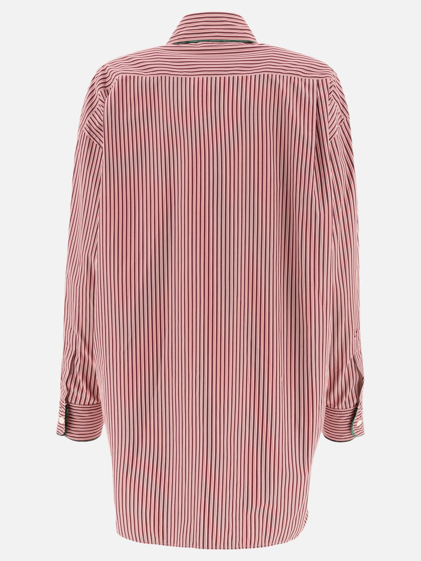 Striped poplin shirt