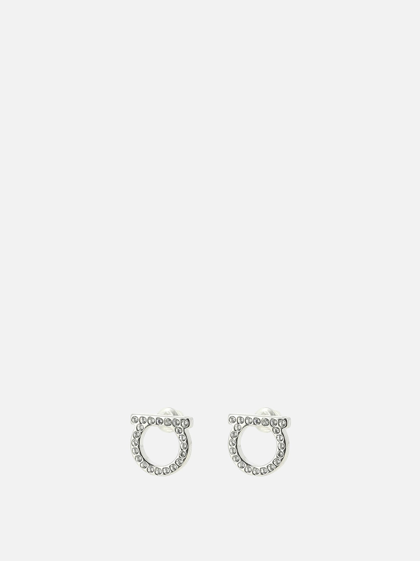 Ferragamo "Gancini Crystals" earrings Silver