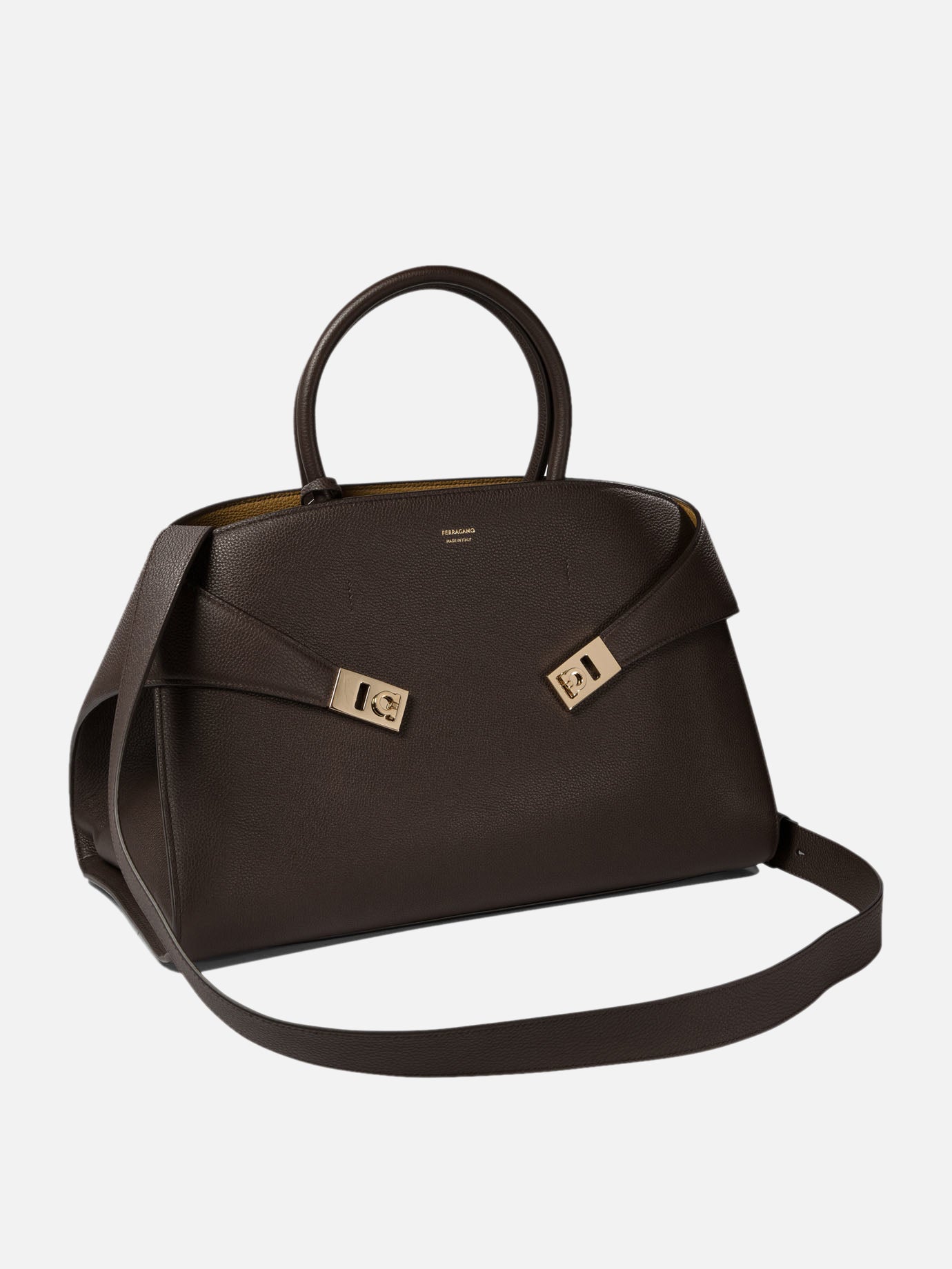 Ferragamo "Hug bicolor" handbag Brown