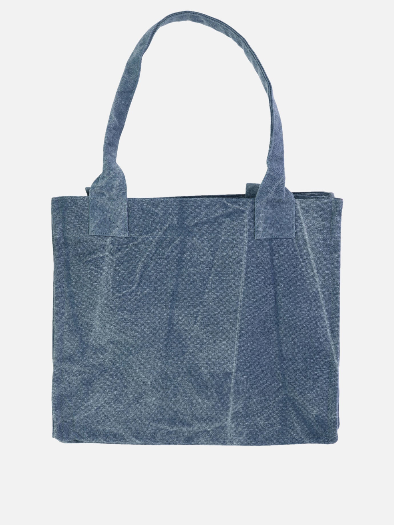 Ganni Oversized tote in canvas Blue