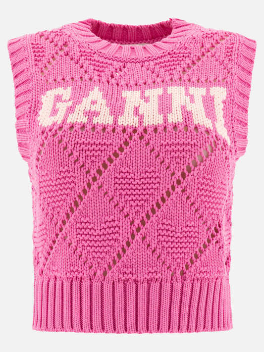 Ganni "Ganni" vest Pink