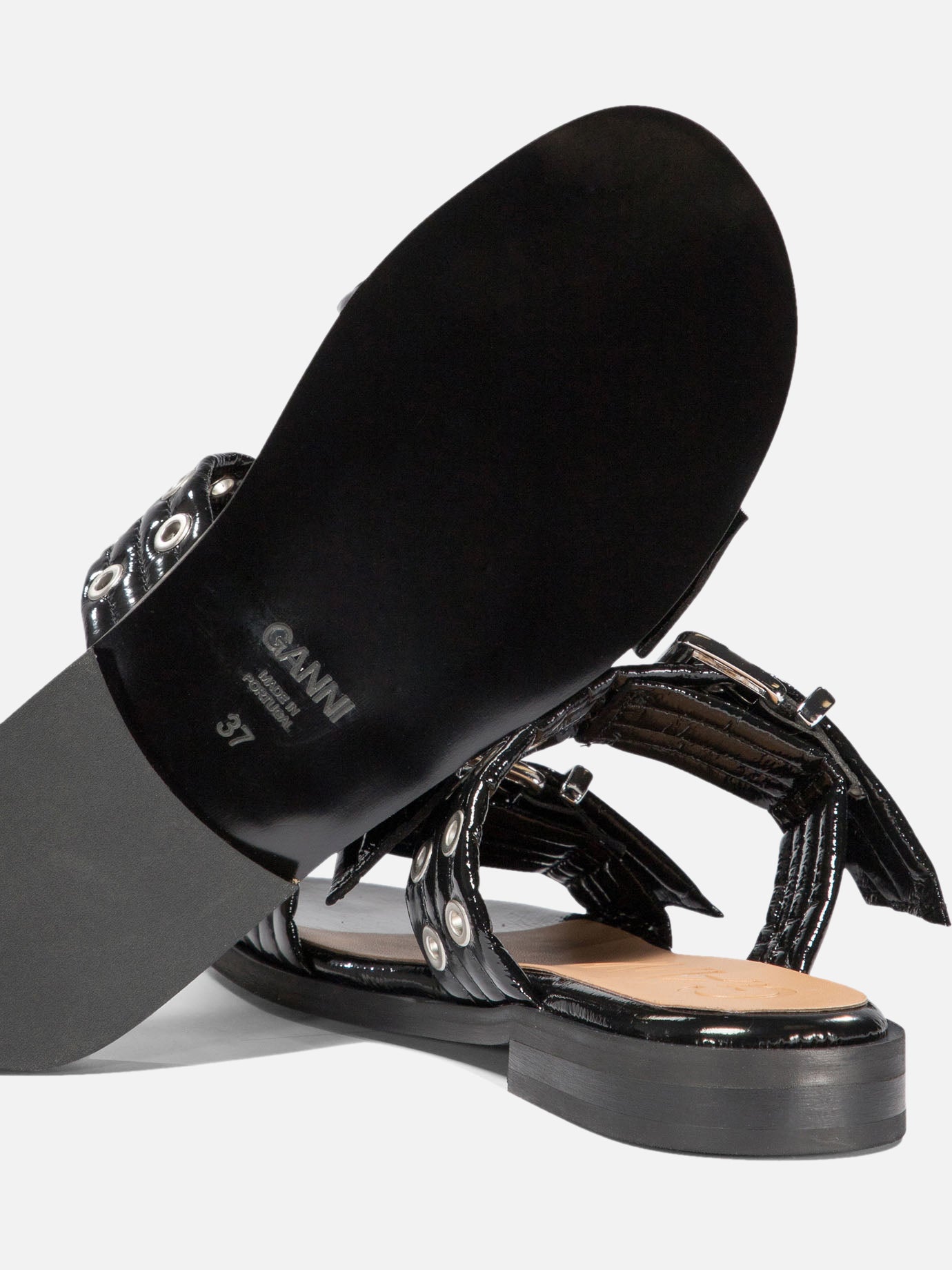 "Buckle Two-Strap" sandals