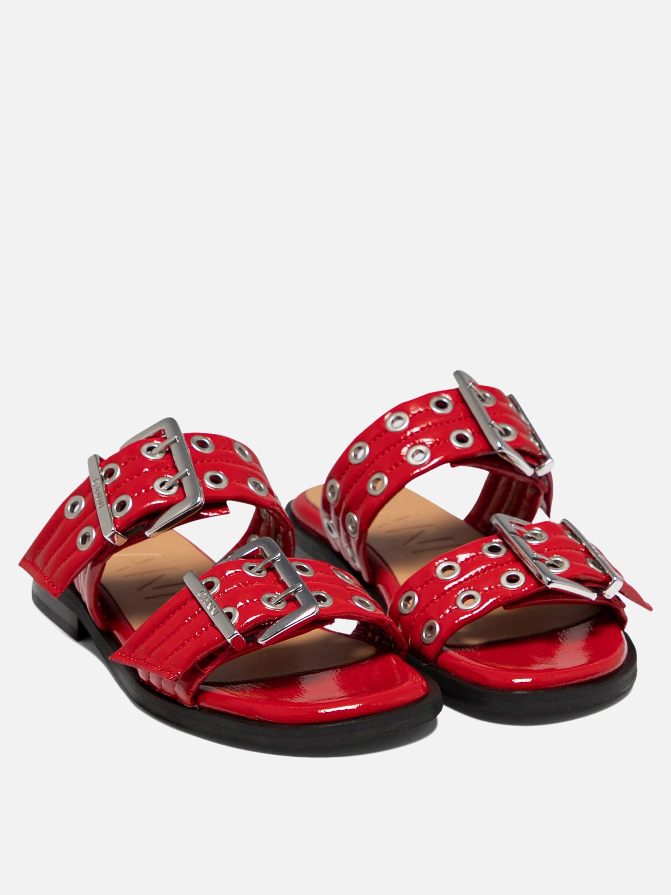 "Buckle Two-Strap" sandals