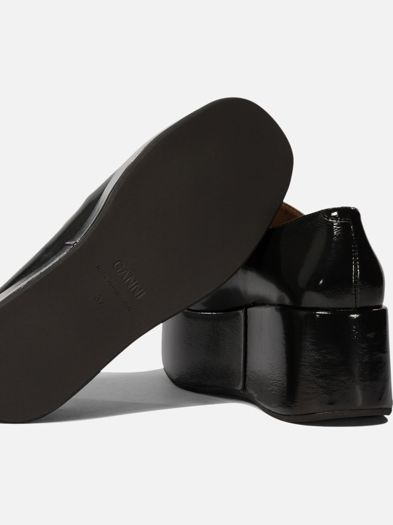 Loafers 100% polyurethane - 100% rubber  Black - Ganni Women | PDP | VIETTI Online Store | thumbnail_5