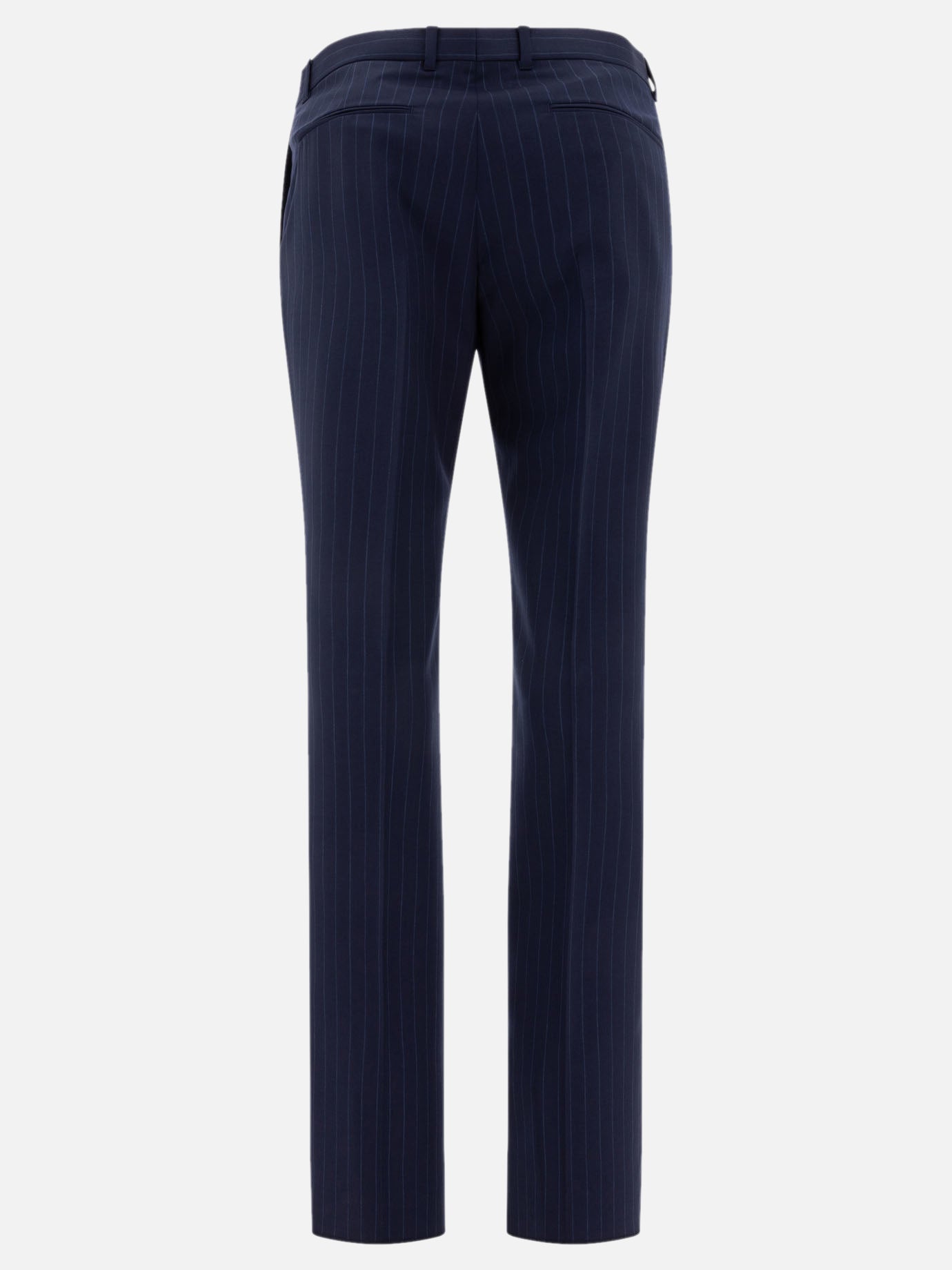 Pinstriped tailored trousers