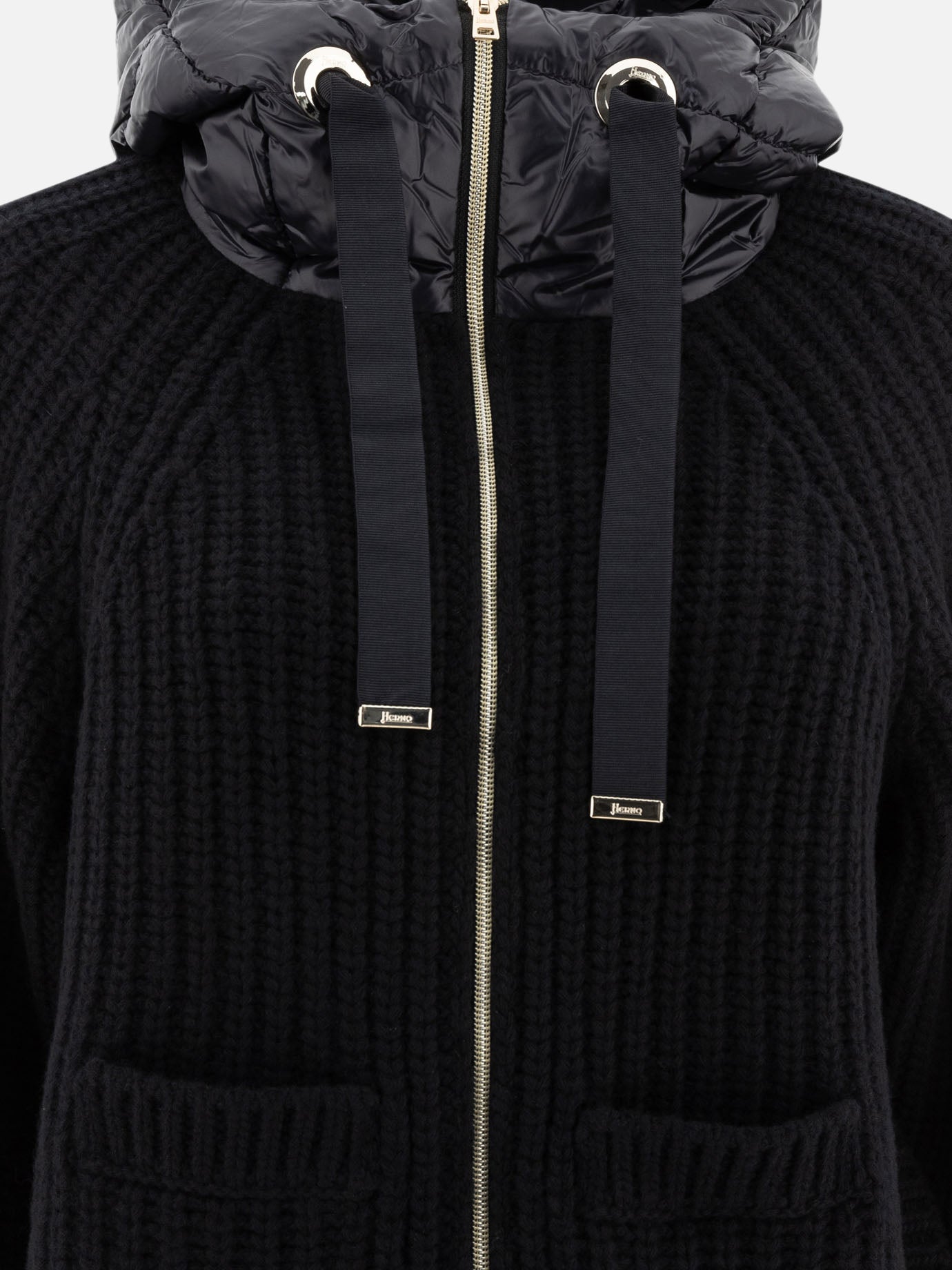 Herno Down jacket with wool inserts Black