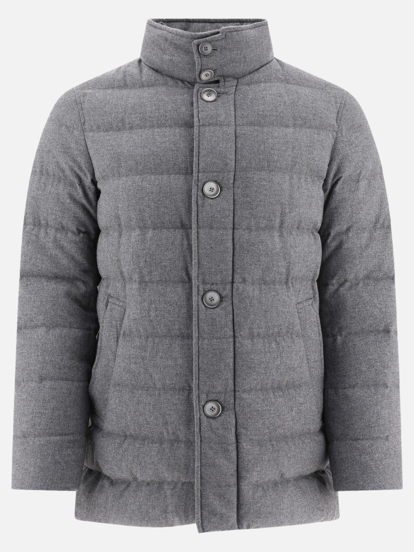 Down jackets Solid colour  Grey - Herno Men | PDP | VIETTI Online Store | Zoom-Modal
