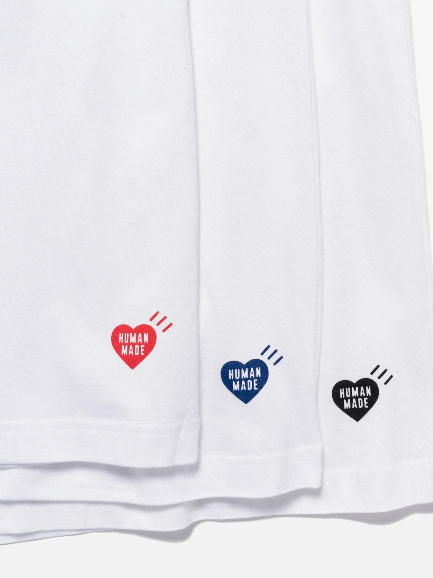 Human Made "Heart" 3-pack t-shirt set White