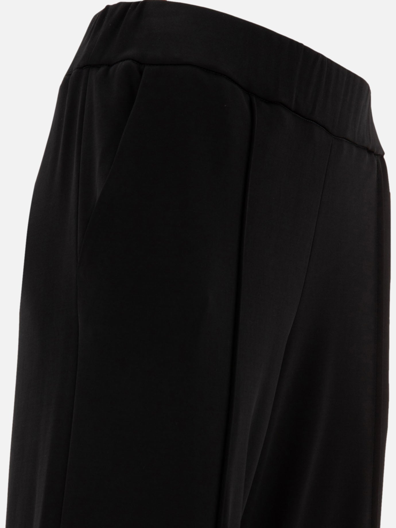 Wide-leg viscose trousers