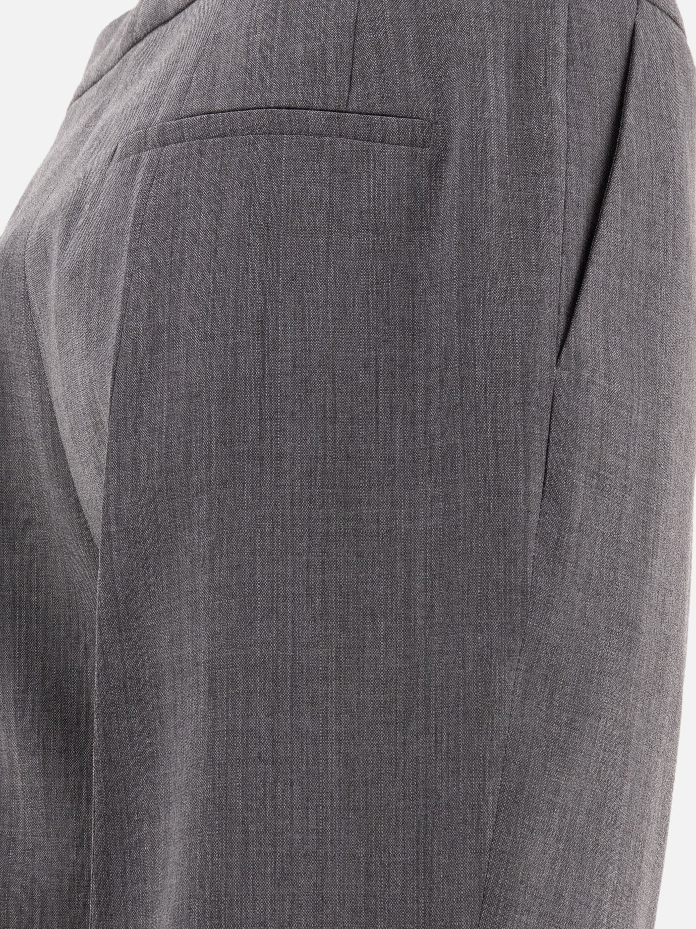 Tailored trousers with centre-back slit