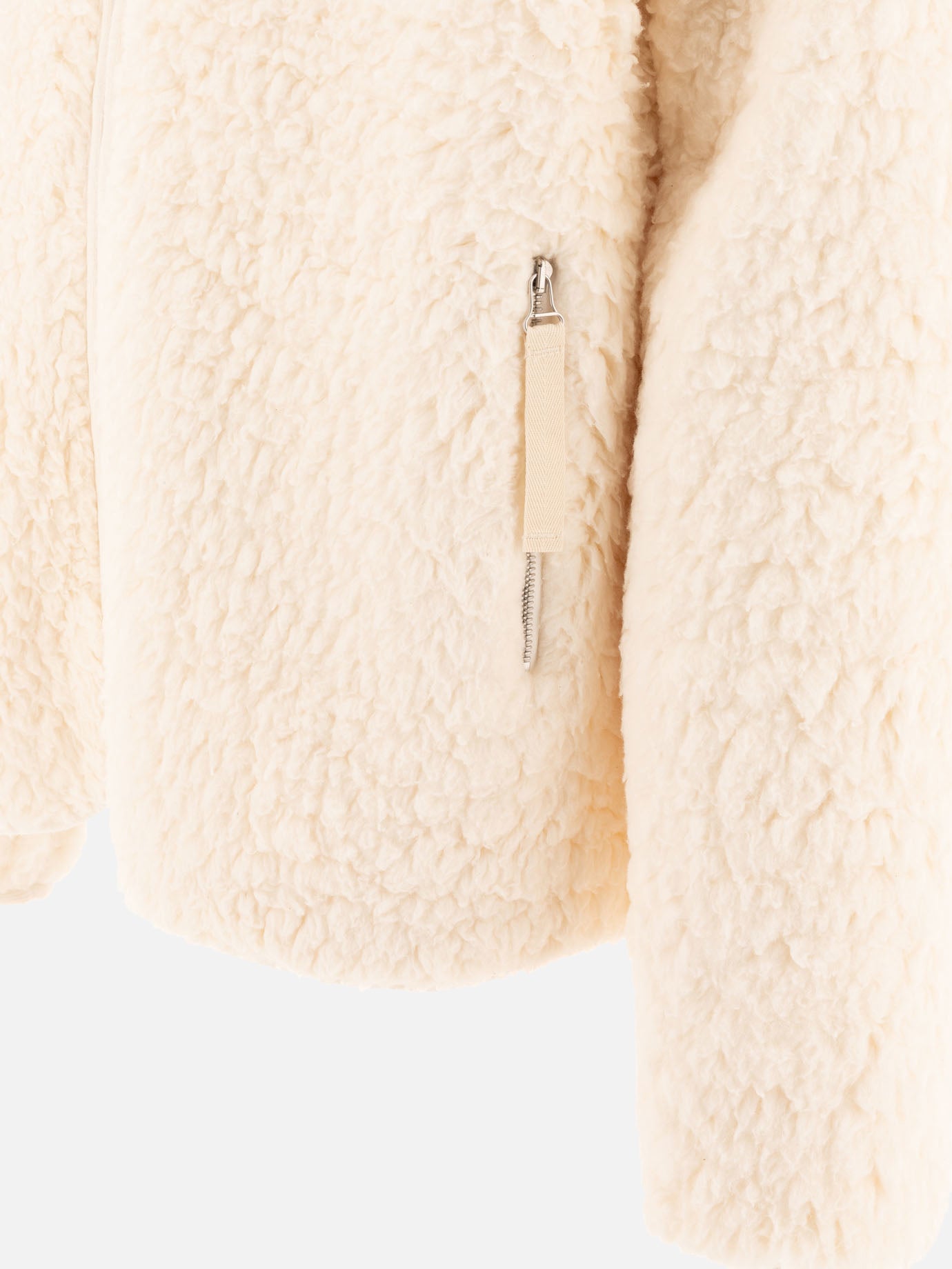 Jil Sander Cotton fleece jacket White