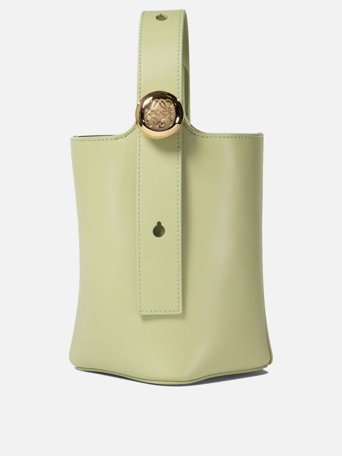 Loewe "Mini Pebble" bucket bag Green