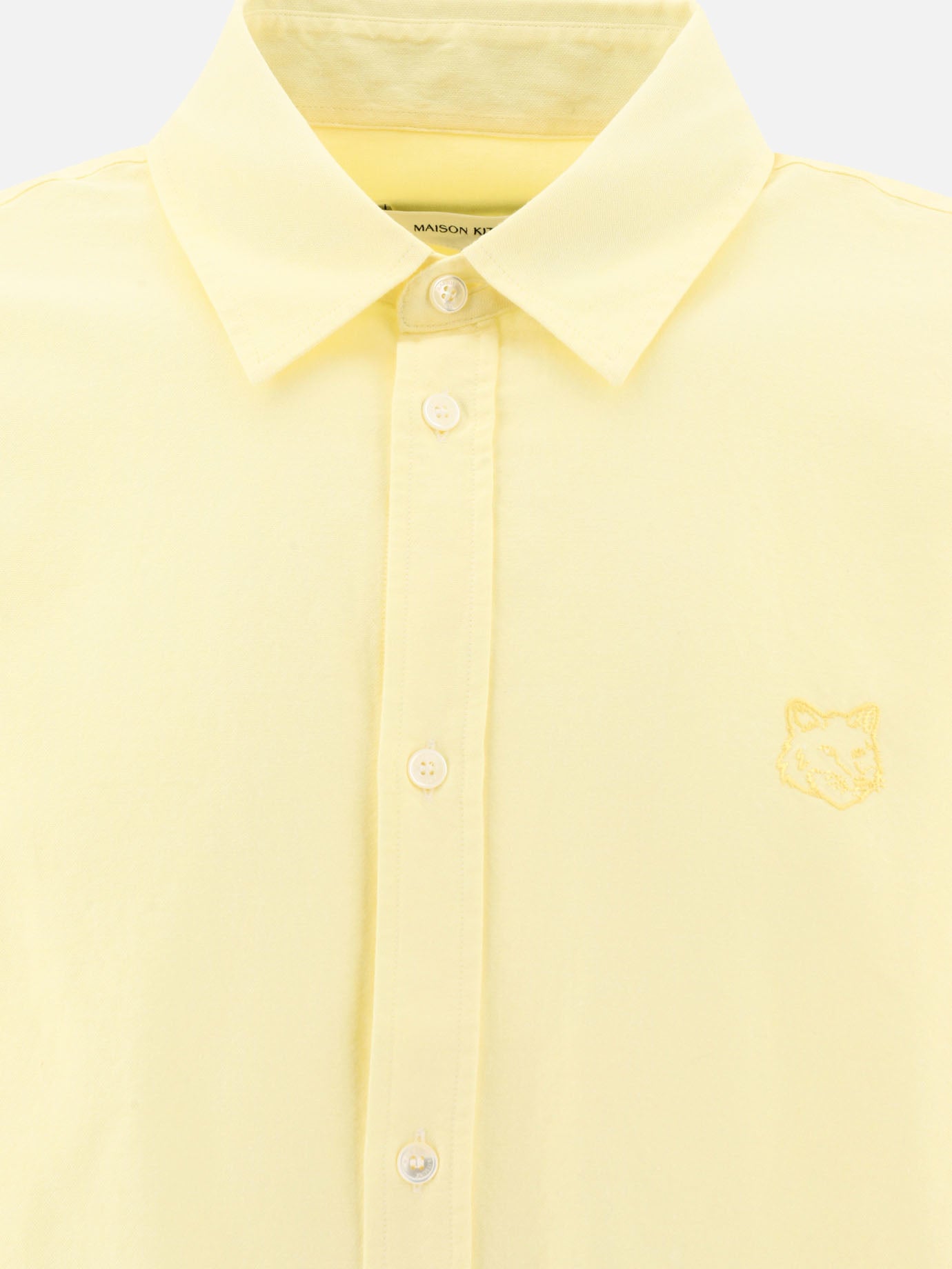 Maison Kitsuné "Contour Fox Head" shirt Yellow