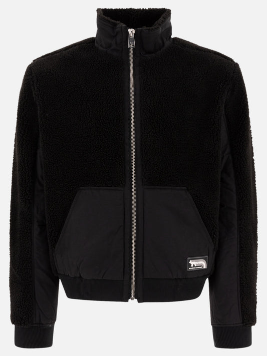 Fleece jackets Solid colour  Black - Maison Kitsuné Men | PLP | VIETTI Online Store 
