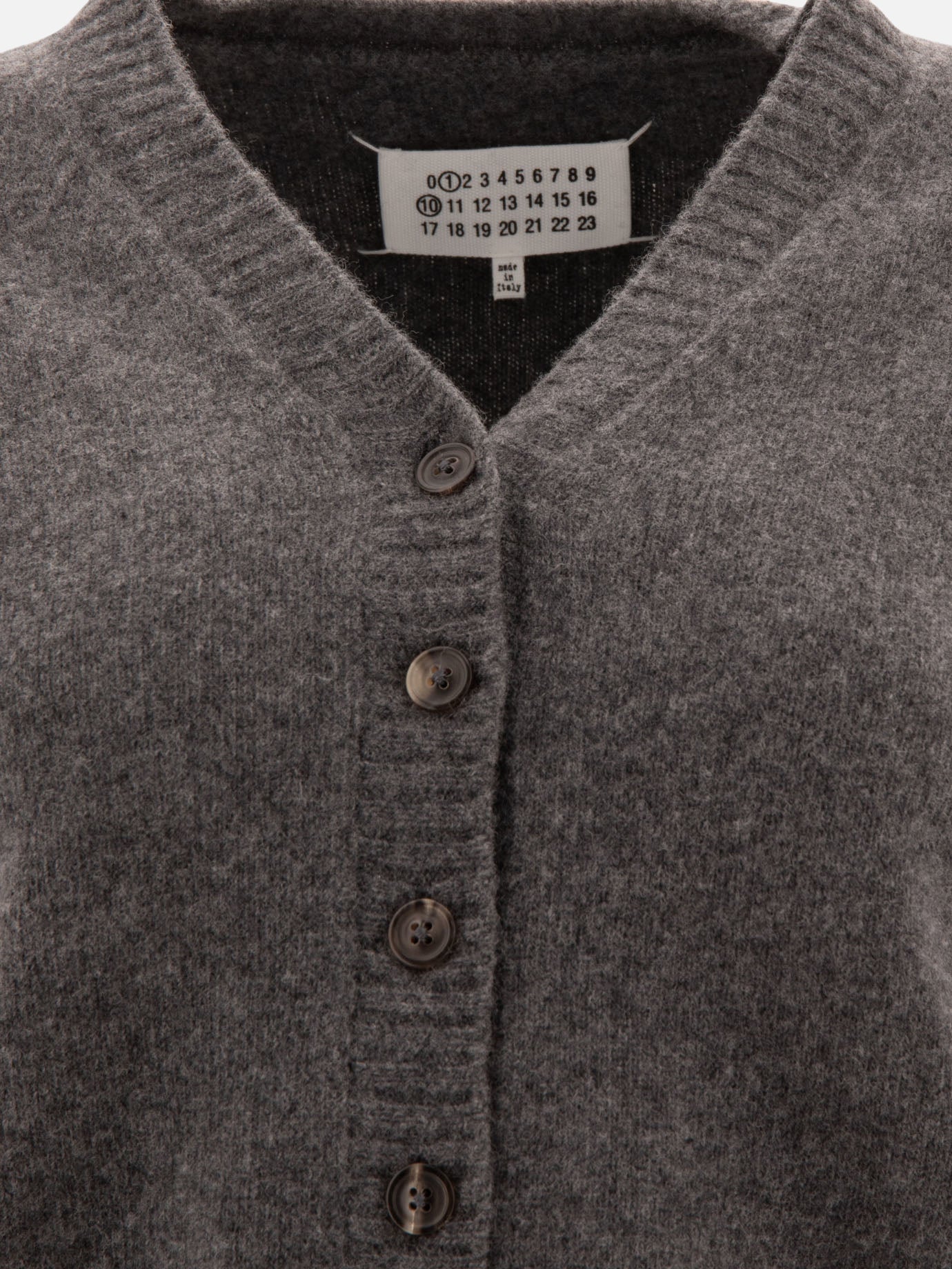 Maison Margiela Lambswool cardigan Grey