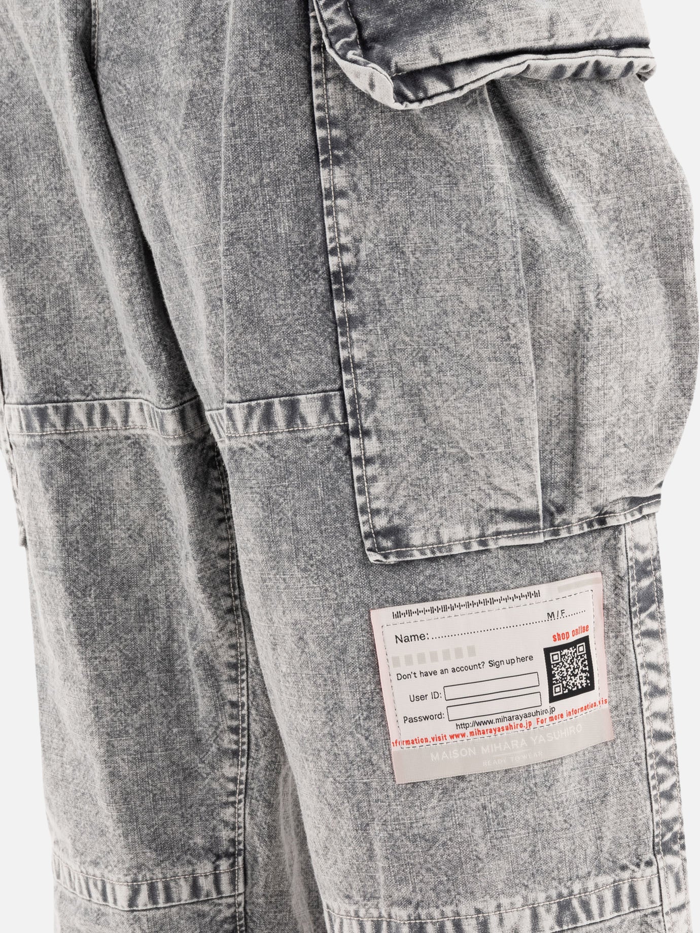 Maison Mihara Yasuhiro "Military" cargo jeans Grey