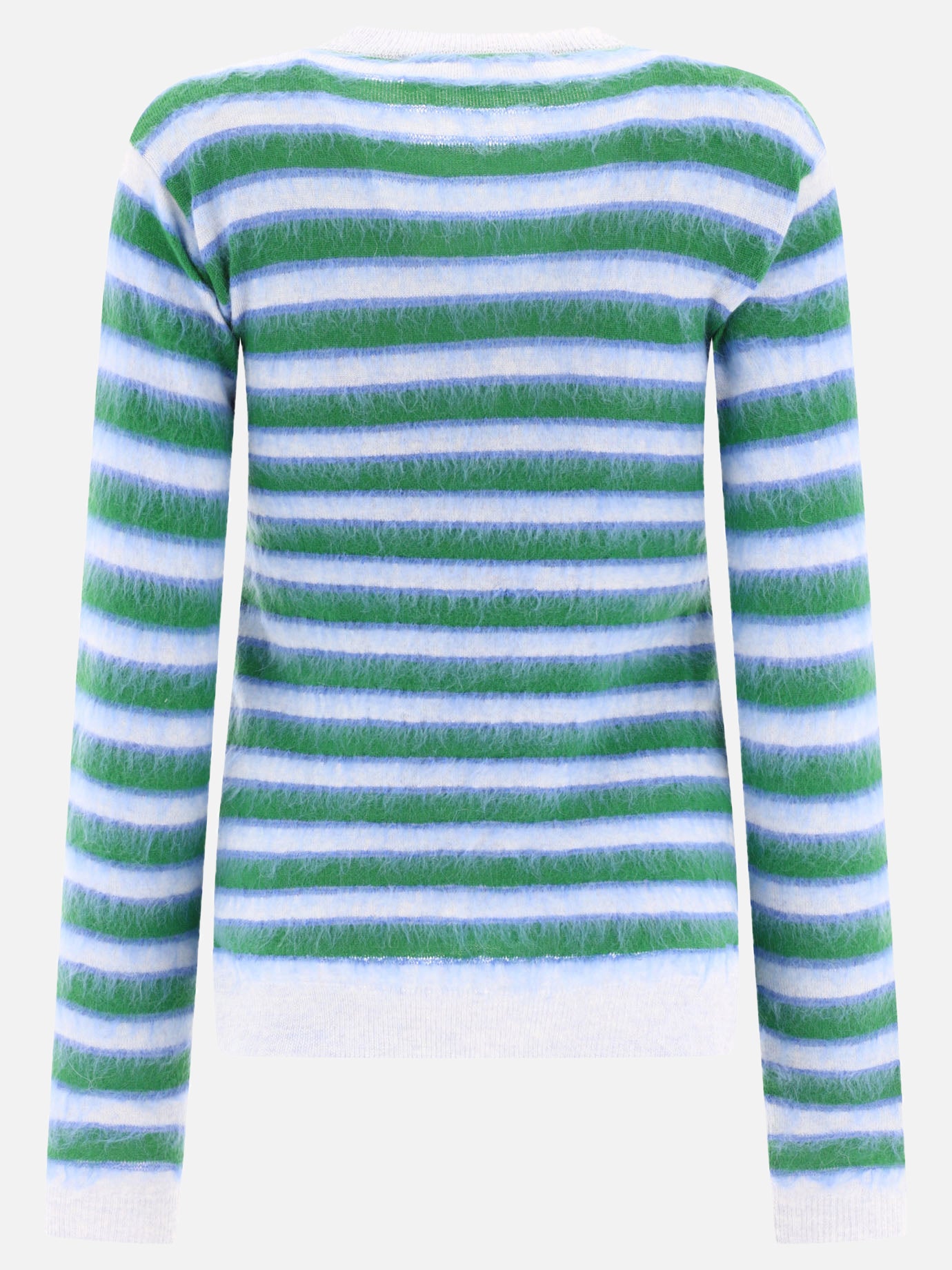 Marni Striped mohair sweater Light blue