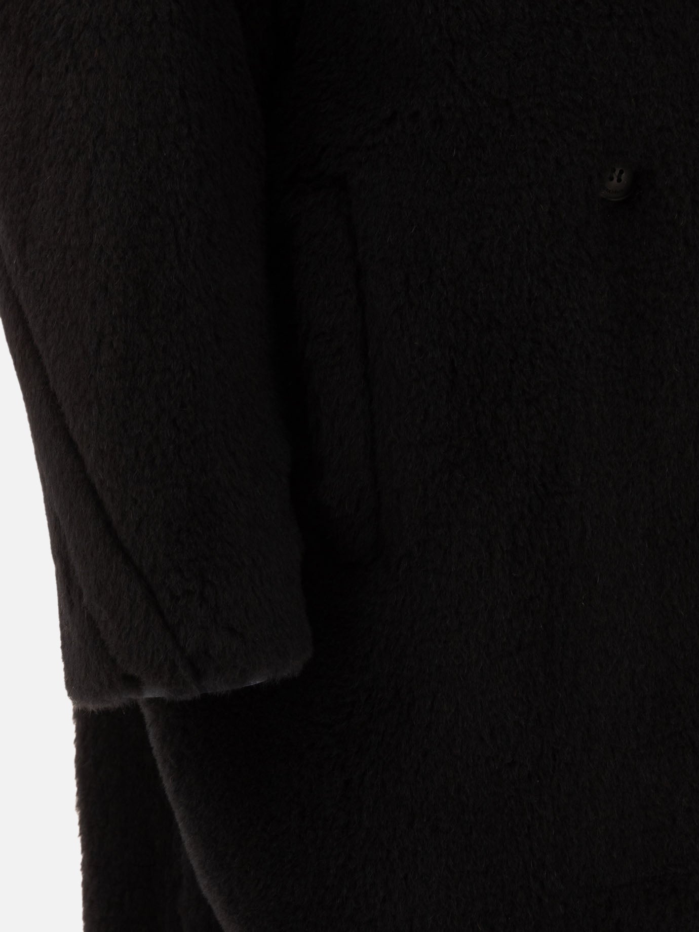 Max Mara "Teddy Bear Icon" coat in alpaca and silk Black