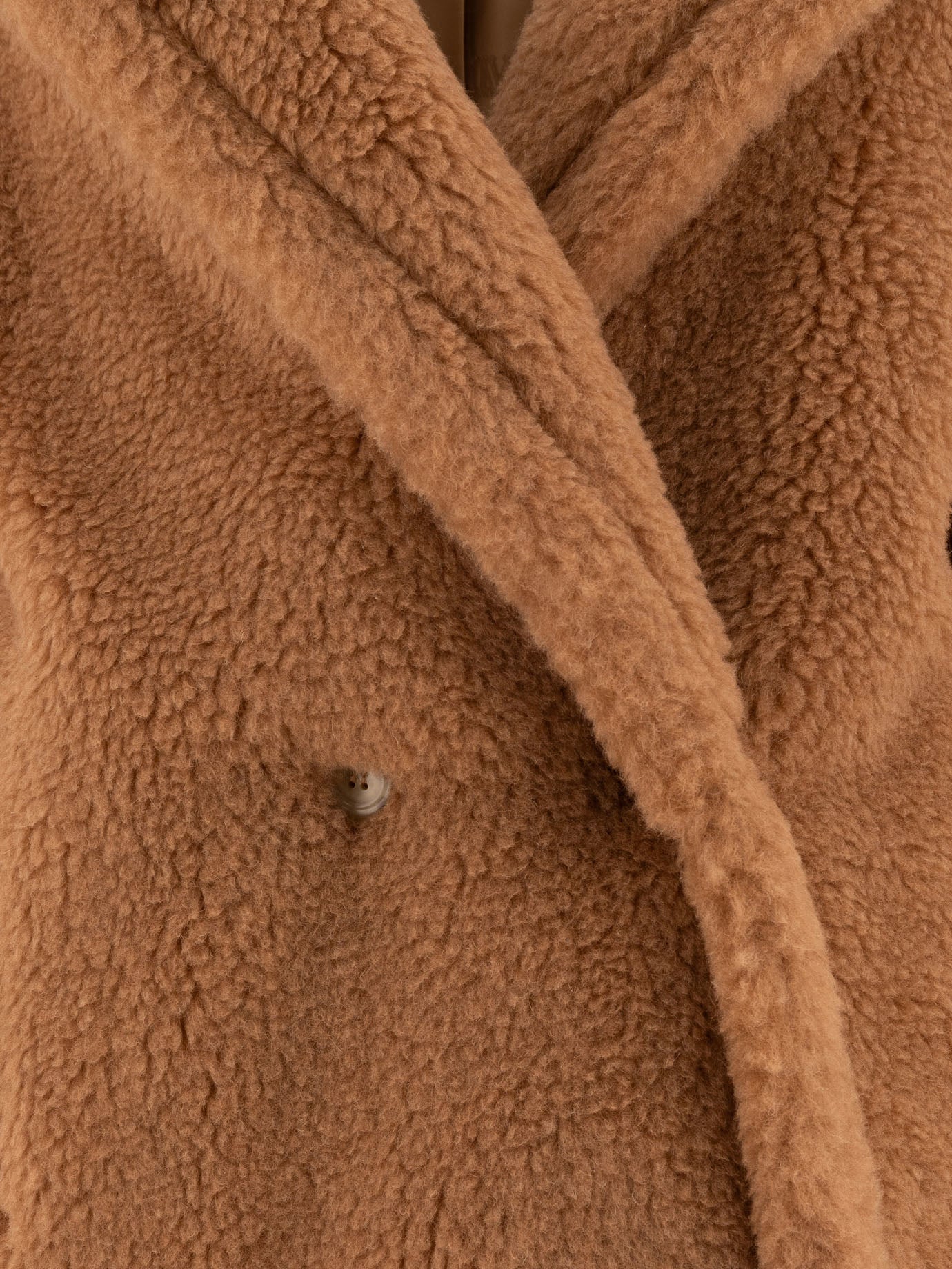 Max Mara "Teddy Bear Icon" short coat in alpaca and wool Beige