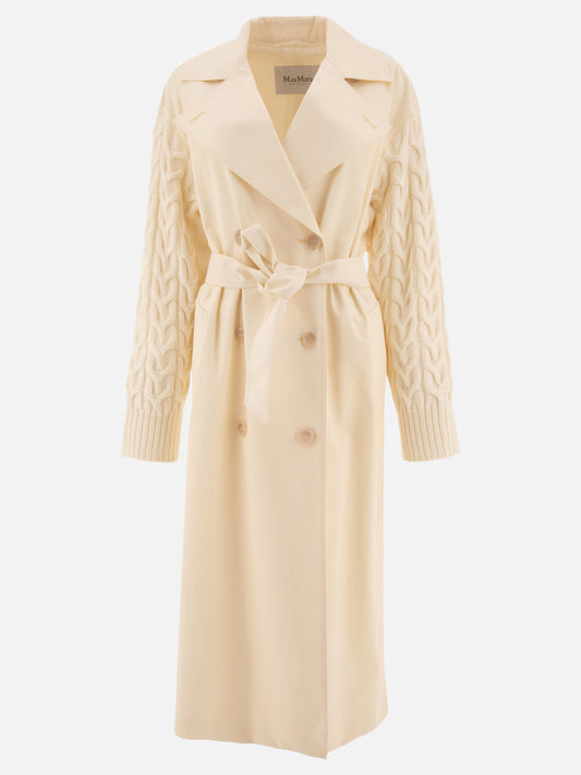 Max Mara "Cicladi" Drip-proof gabardine trench coat White