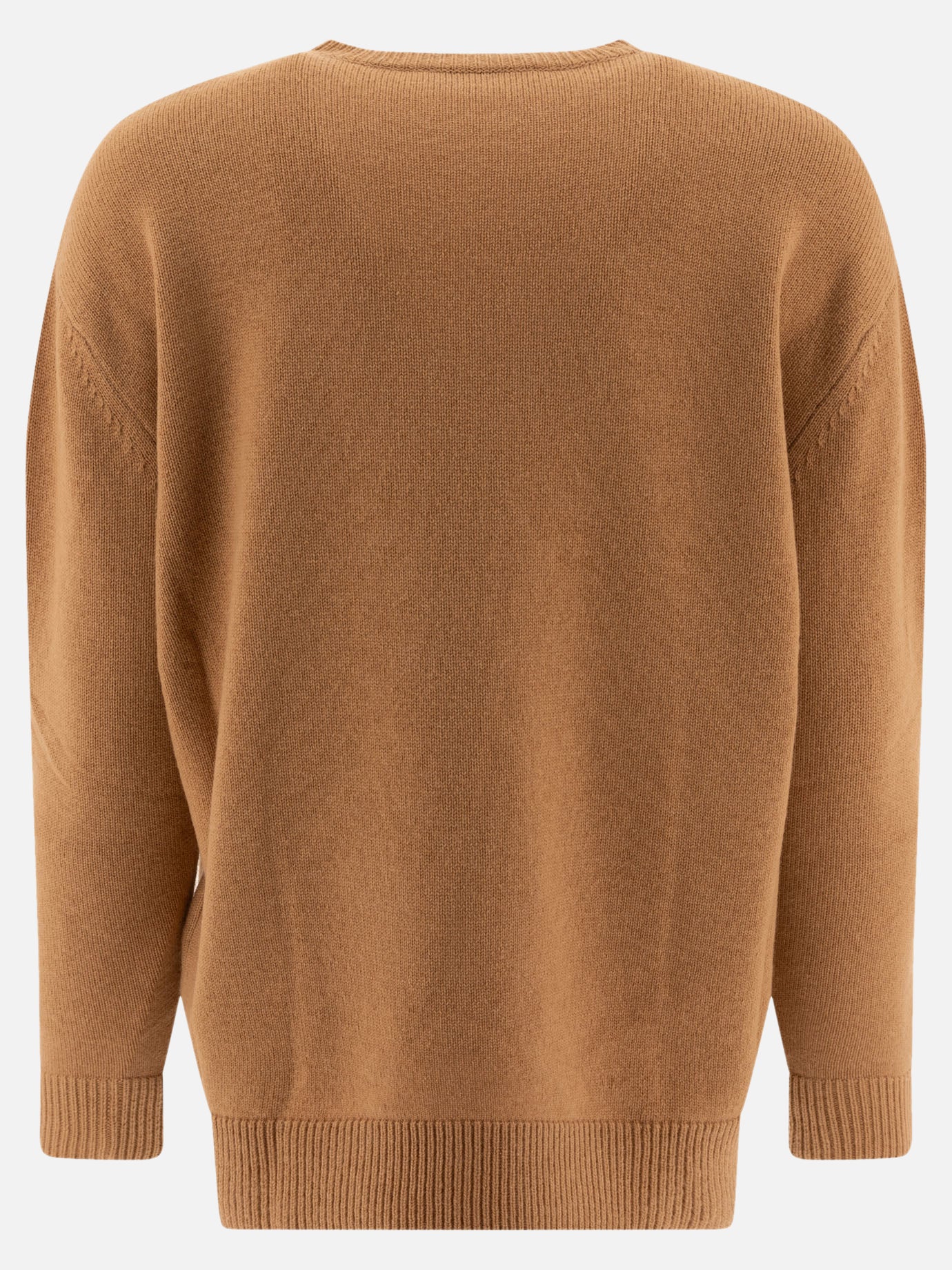 Max Mara "Plata" wool, cashmere and sequins sweater Brown