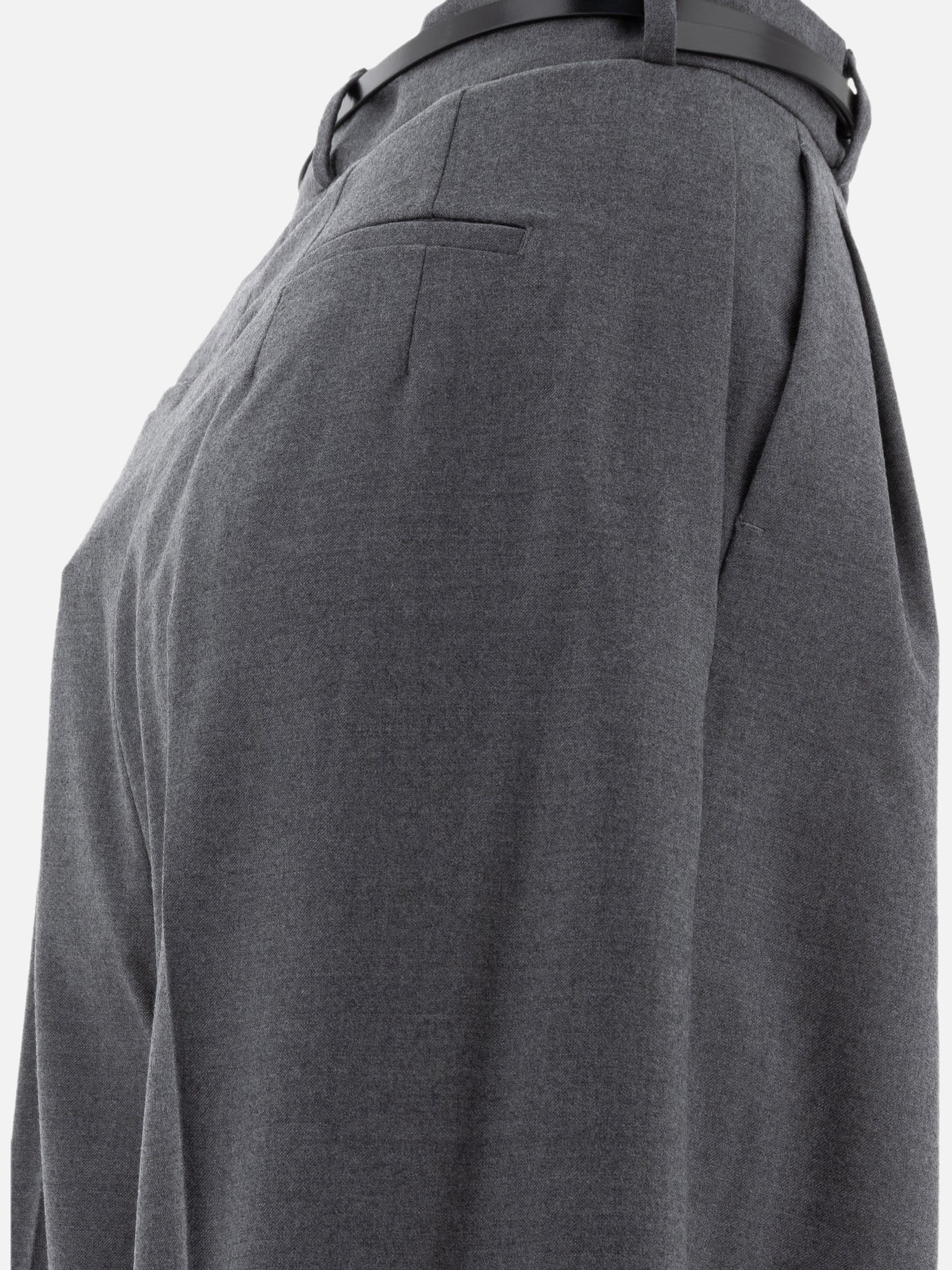 Oversized stretch wool trousers