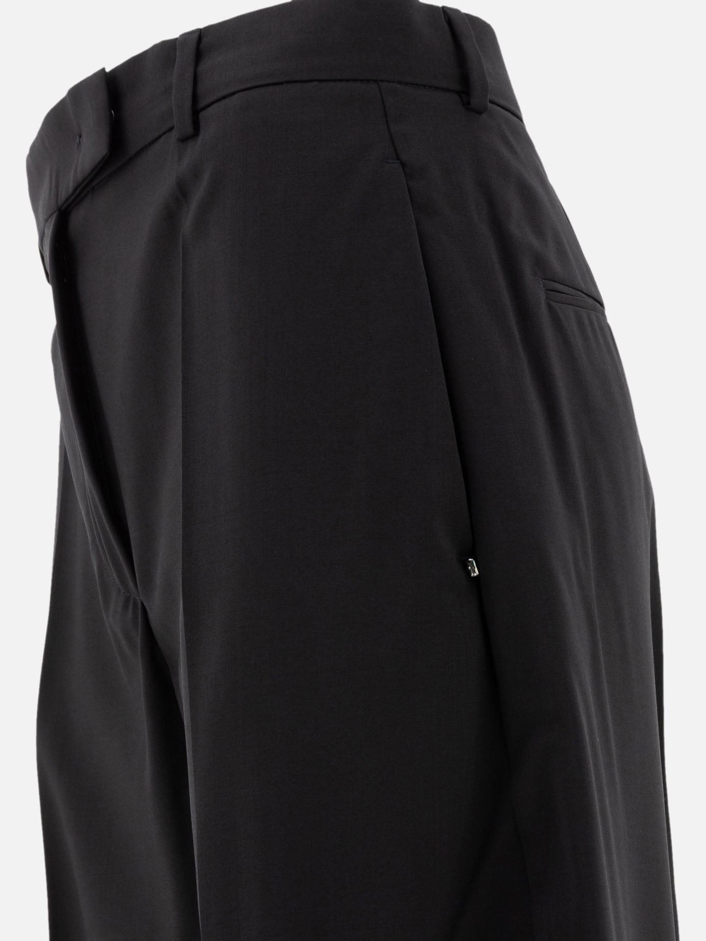 Max Mara Sportmax Oversize trousers in stretch wool Black