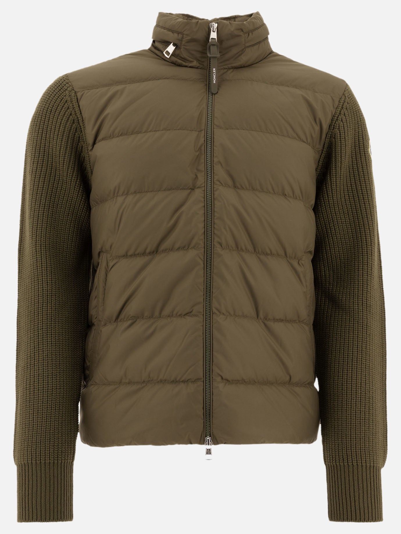 Down jackets Solid colour  Green - Moncler Men | PDP | VIETTI Online Store | thumbnail