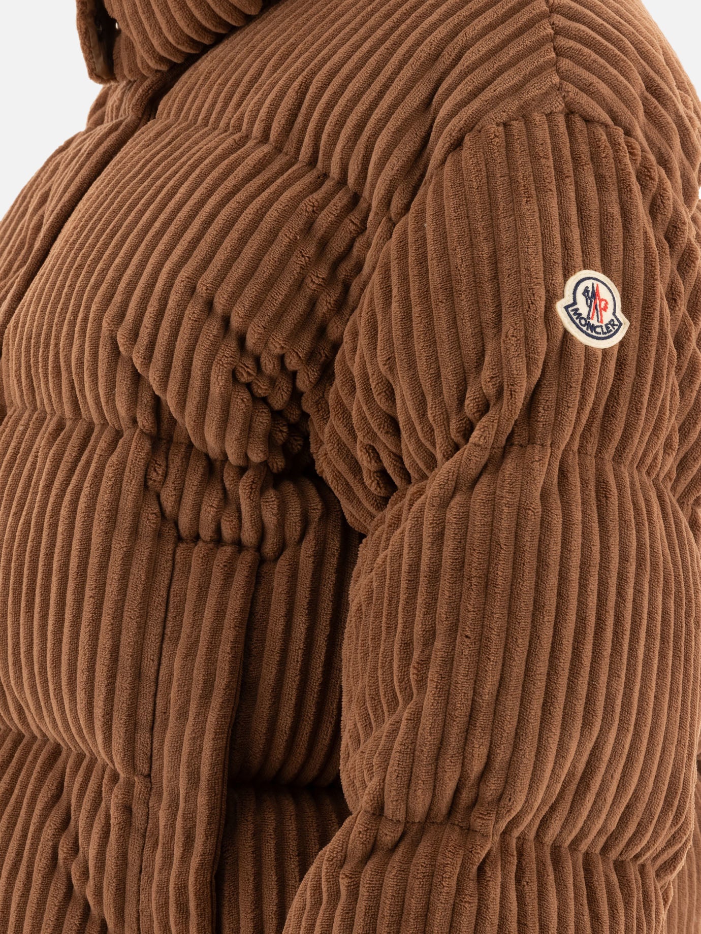 Moncler "Daos" corduroy down jacket Brown