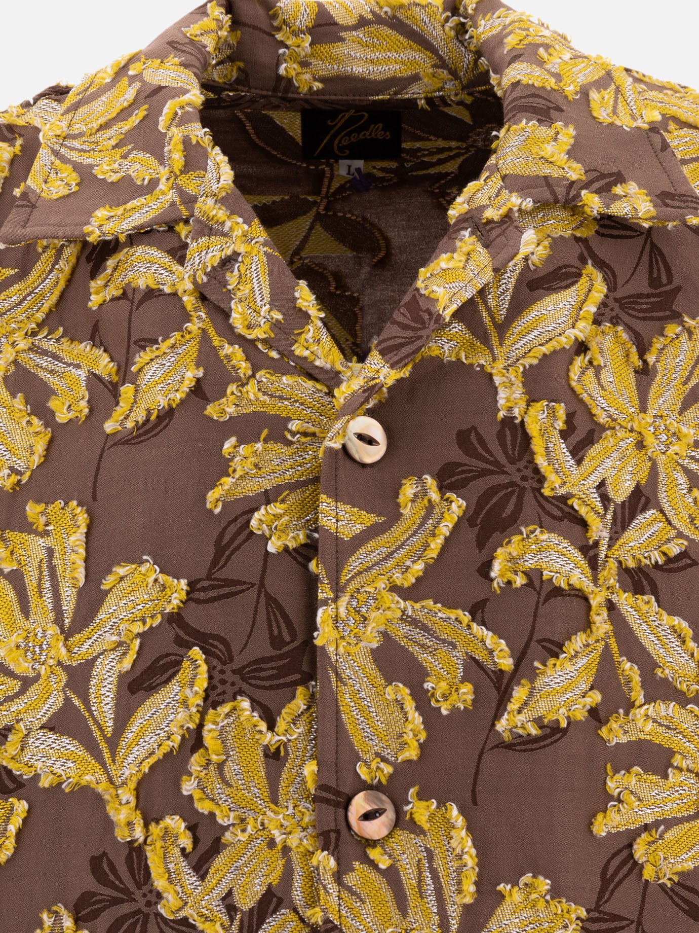 Needles "Cabana" shirt Brown