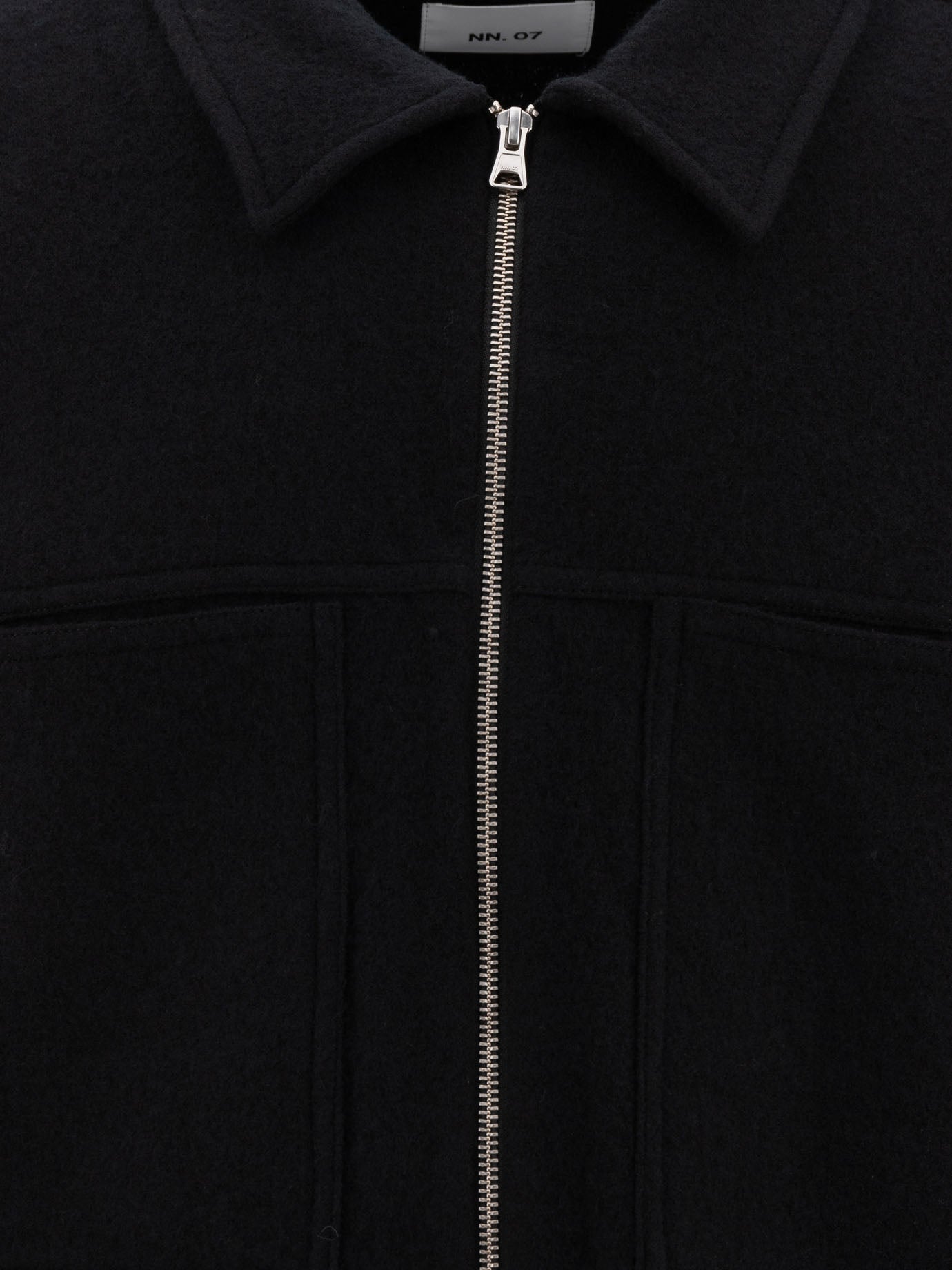 NN.07 "Isak" merino wool overshirt Black