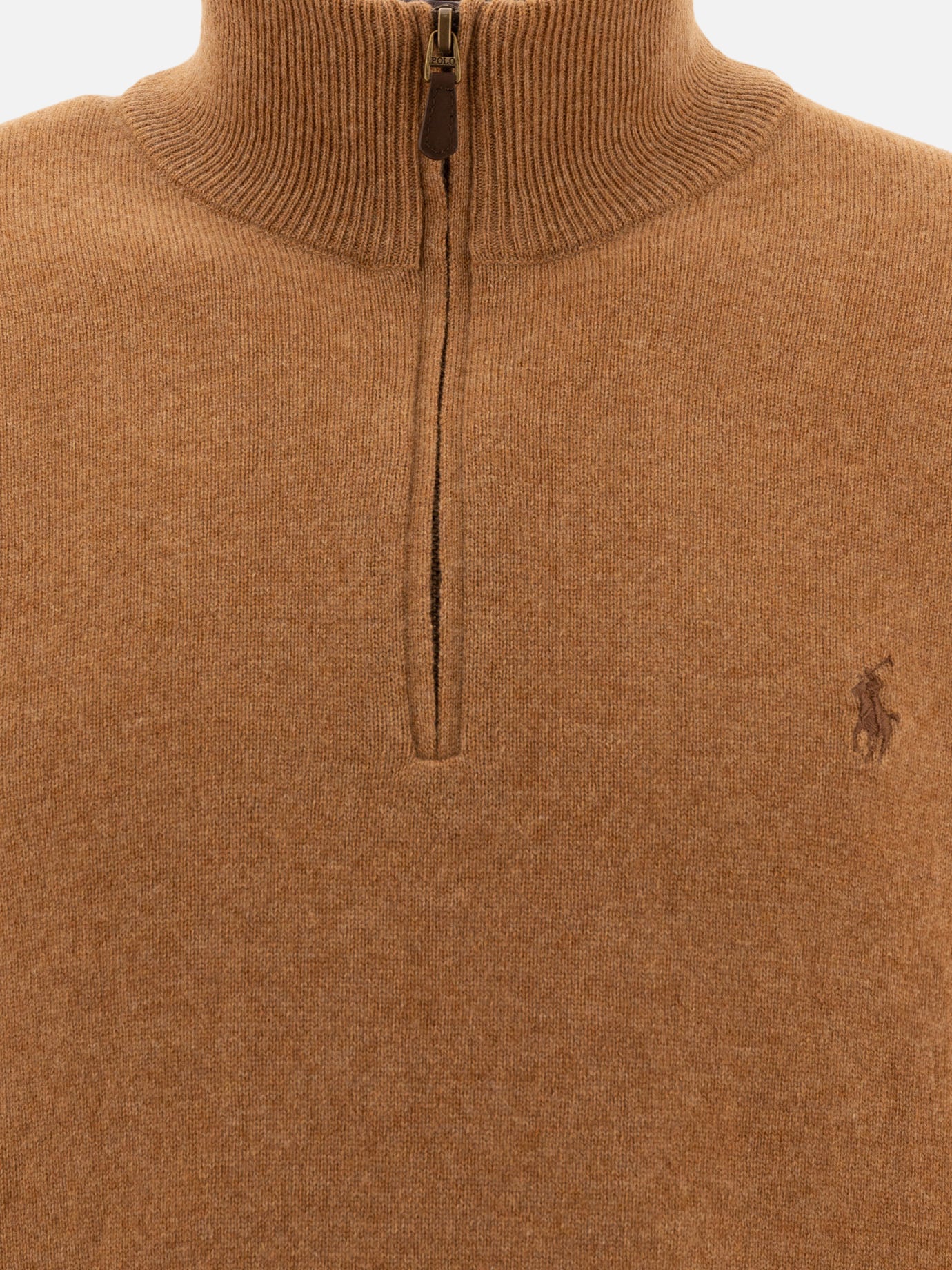 Polo Ralph Lauren "Pony" zippered sweater Beige