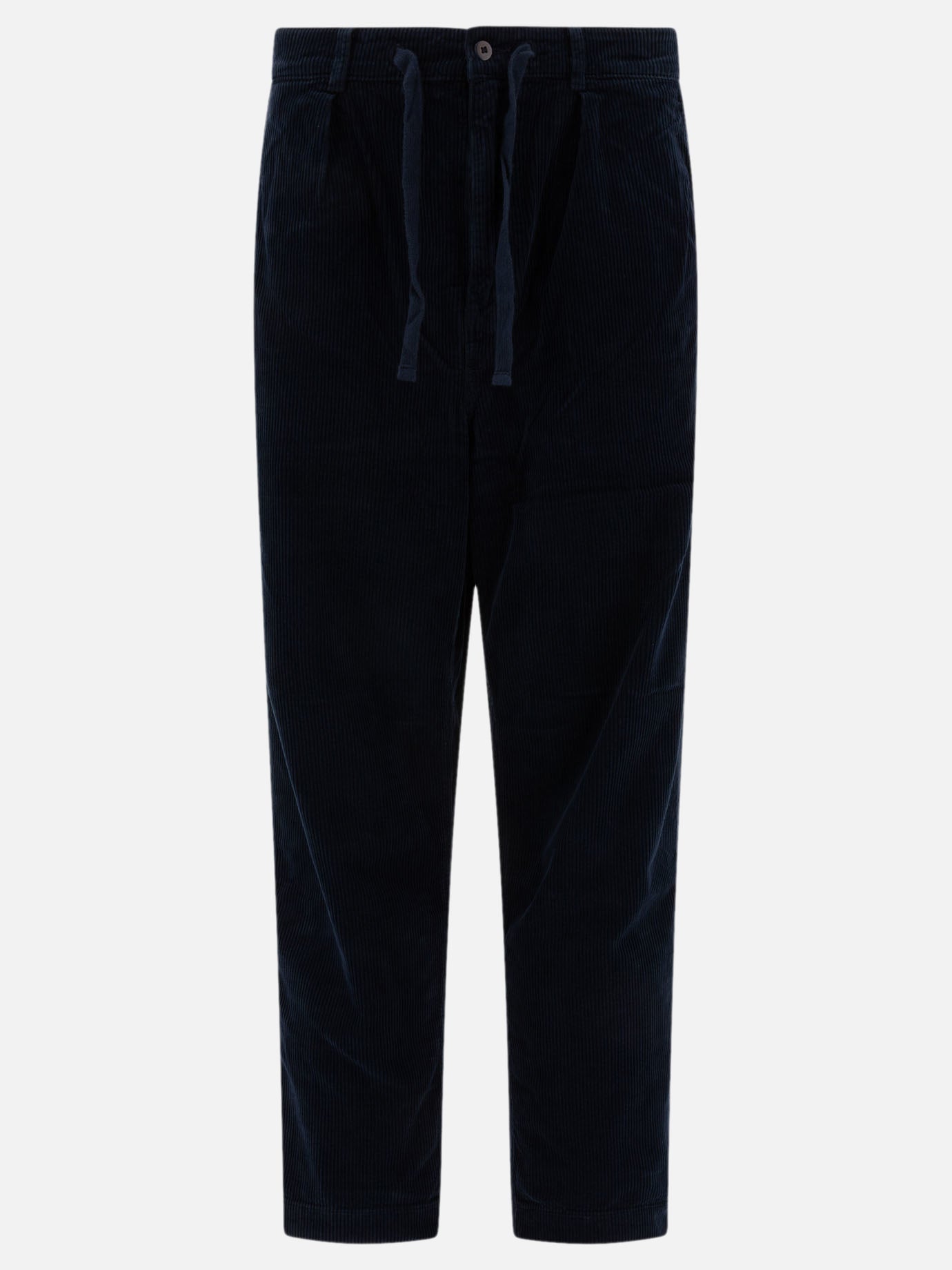 Pleated corduroy trousers