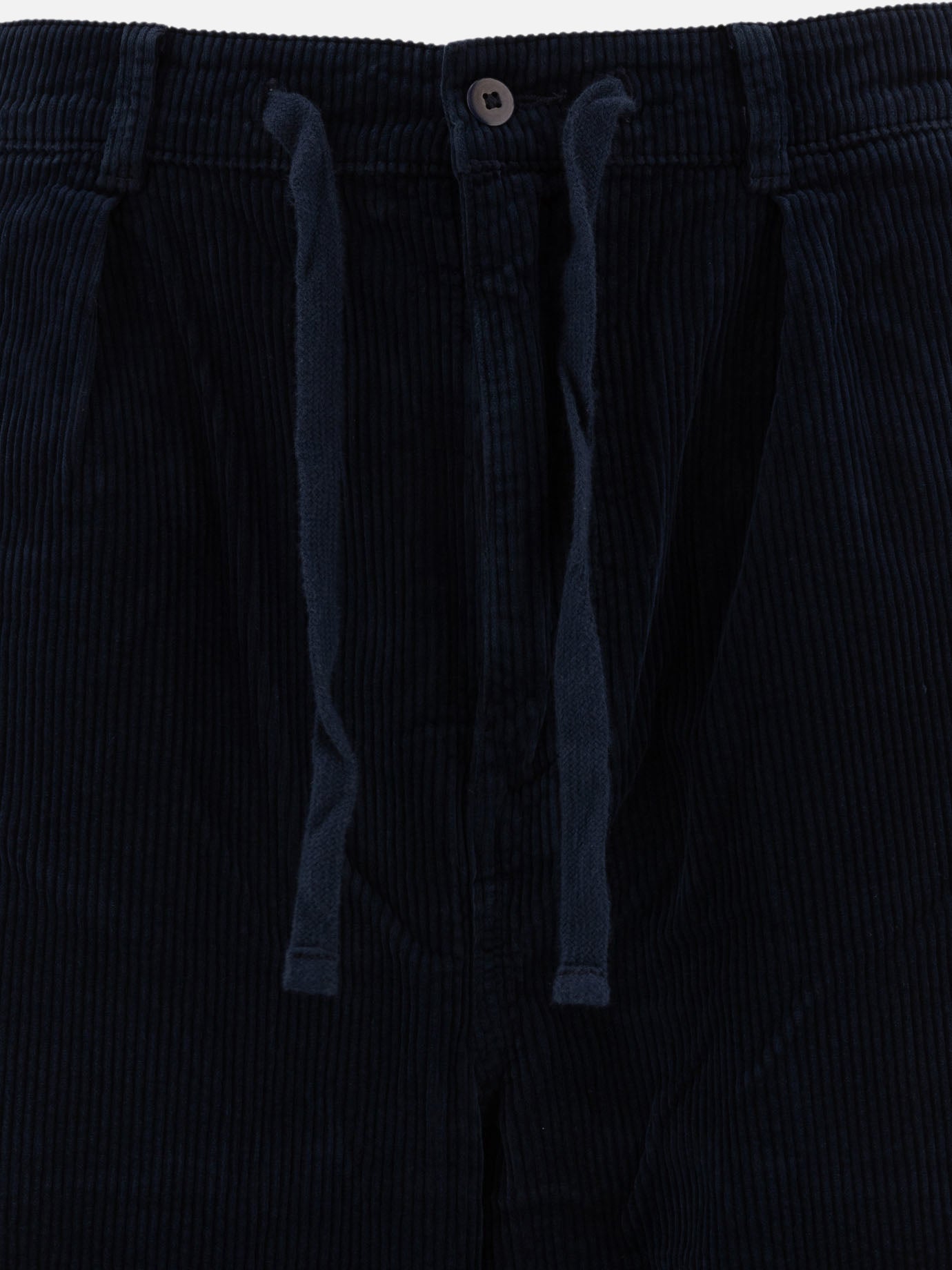 Pleated corduroy trousers