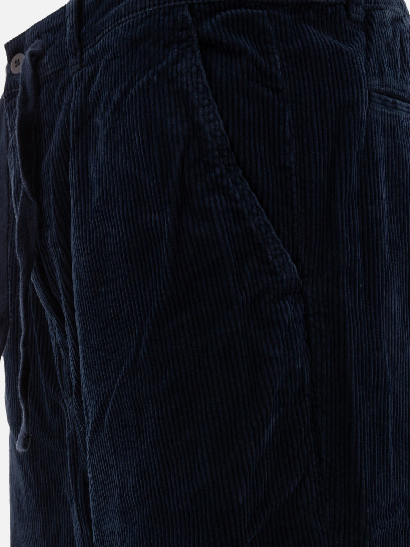 Pleated corduroy trousers