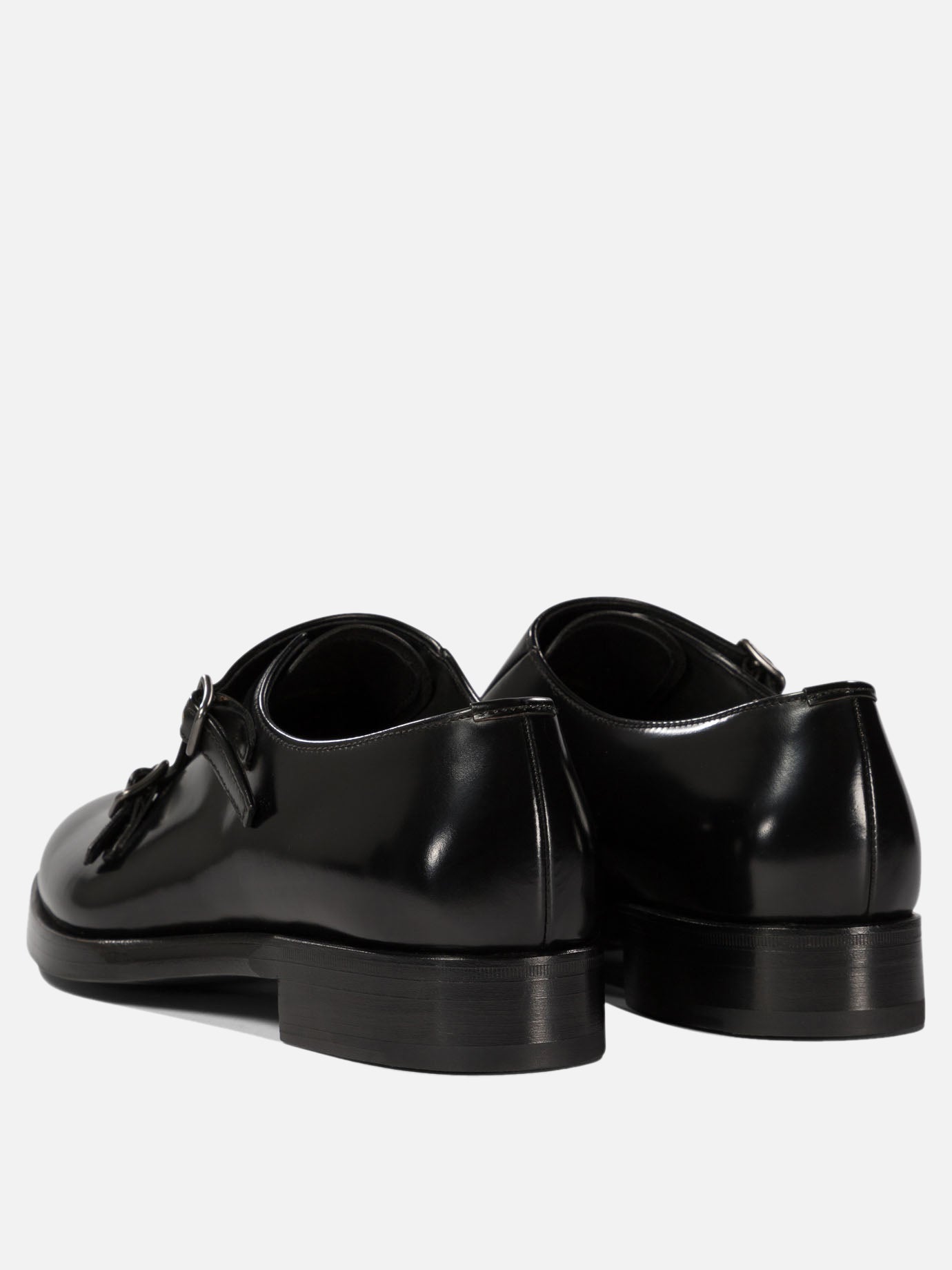 Prada Monk shoes in brushed leather Black