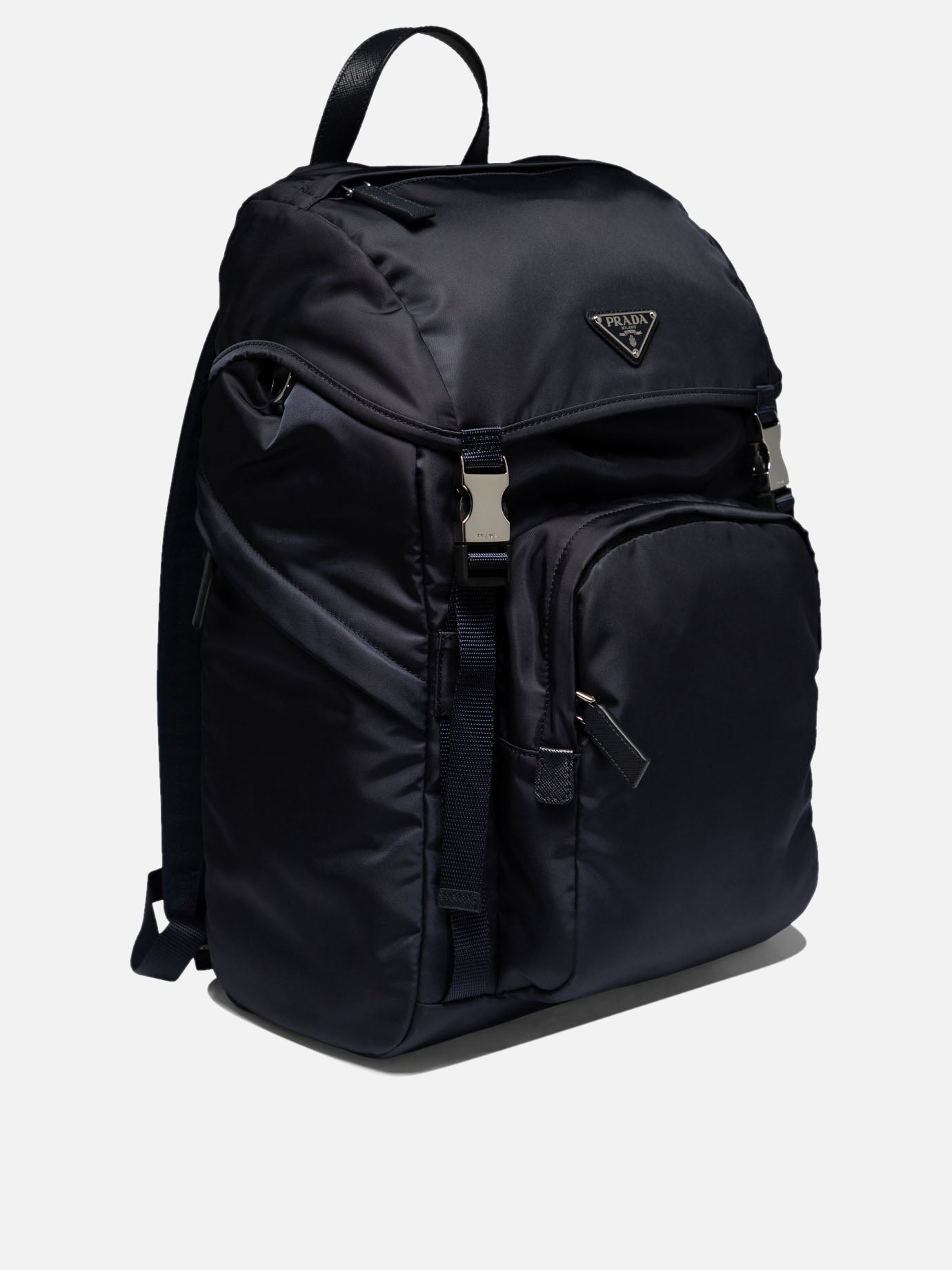 Prada Re-Nylon backpack with Saffiano details Blue