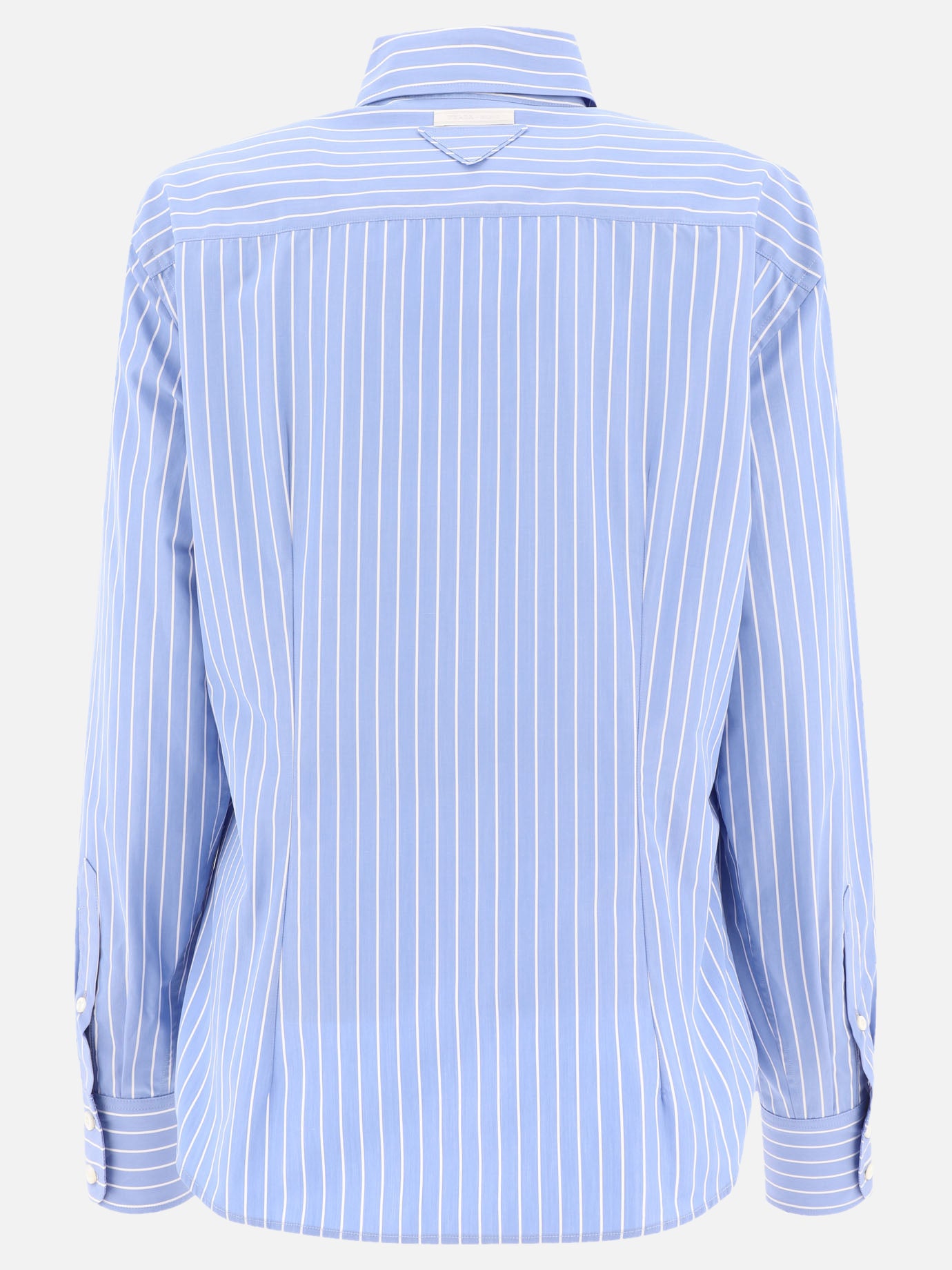 Striped poplin shirt