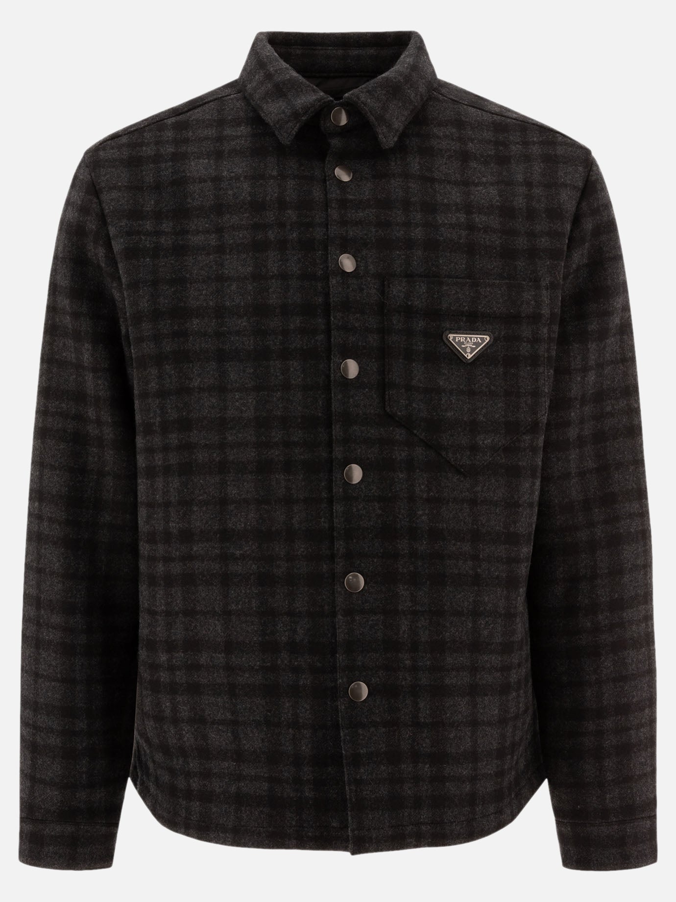 Quilted & Utility Jackets Check  Grey - Prada Men | PDP | VIETTI Online Store | thumbnail